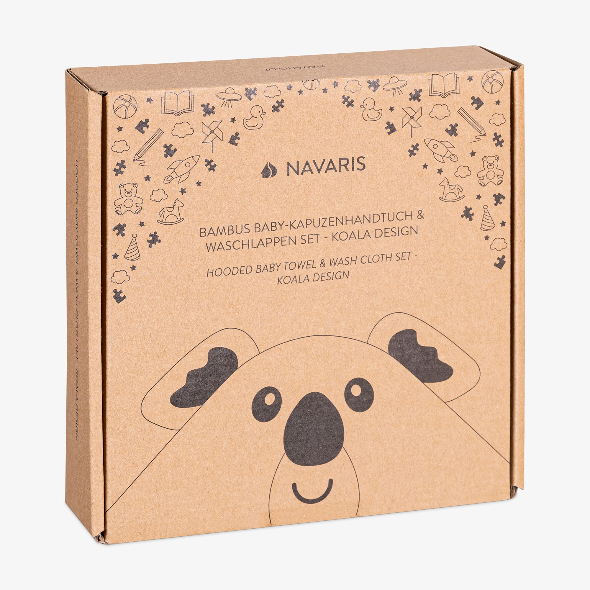 navaris-baby-handtuch-kapuze-bambus-koala-70x70-cm-set image 6