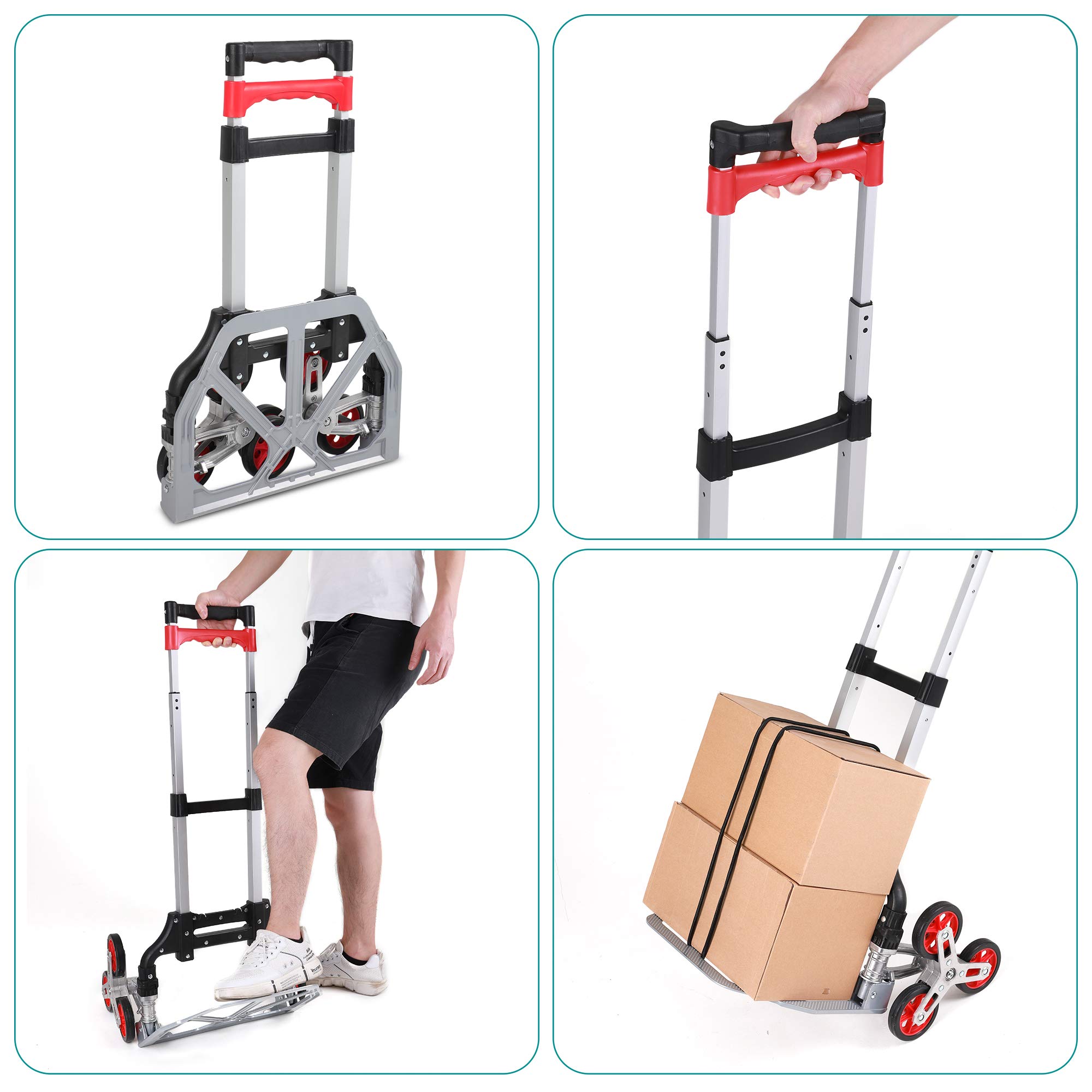 navaris-sackkarre-faltbar-alu-treppensteiger-70-kg-mit-gurt image 4