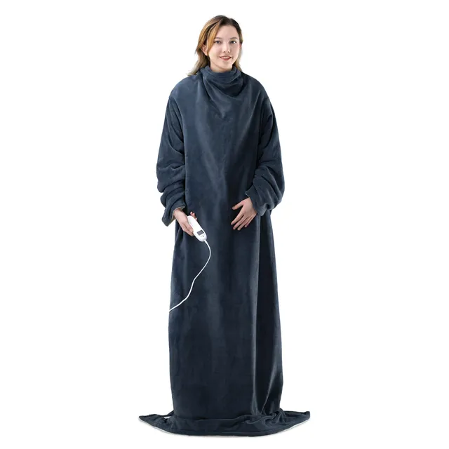 navaris-sport-heizdecke-mit-rmeln-195x125cm-dunkelblau-9-stufen image 1