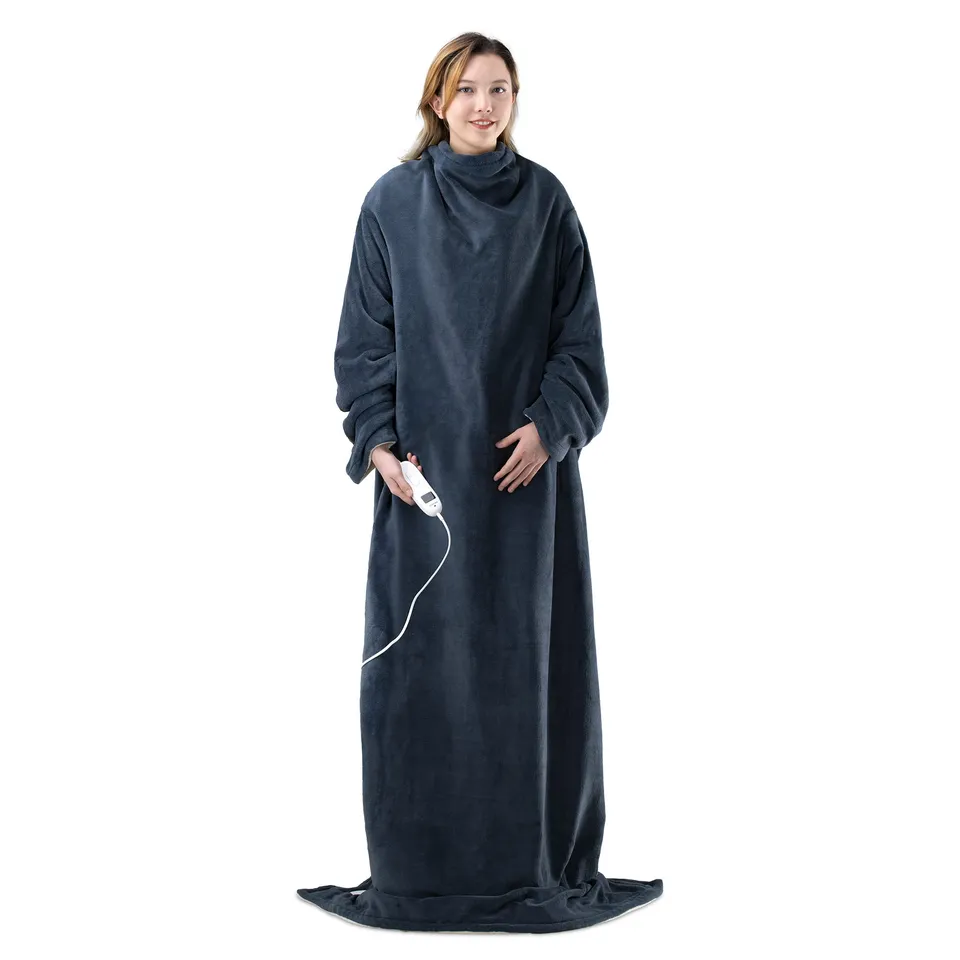 navaris-sport-heizdecke-mit-rmeln-195x125cm-dunkelblau-9-stufen image 1