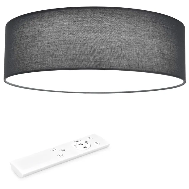 navaris-lighting-led-deckenleuchte-40-cm-rund-grau-dunkelgrau-dimmbar image 1