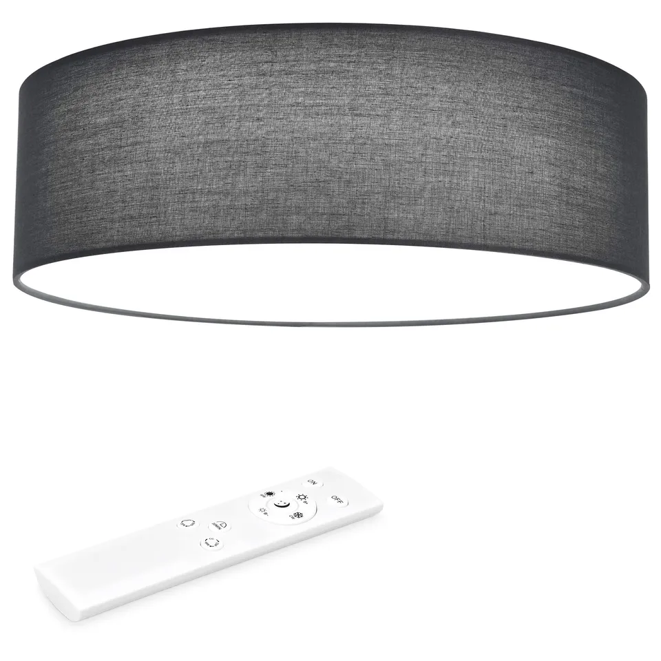 navaris-lighting-led-deckenleuchte-40-cm-rund-grau-dunkelgrau-dimmbar image 1