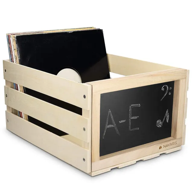 navaris-office-holz-schallplatten-kiste-hellbraun-66-lps image 1
