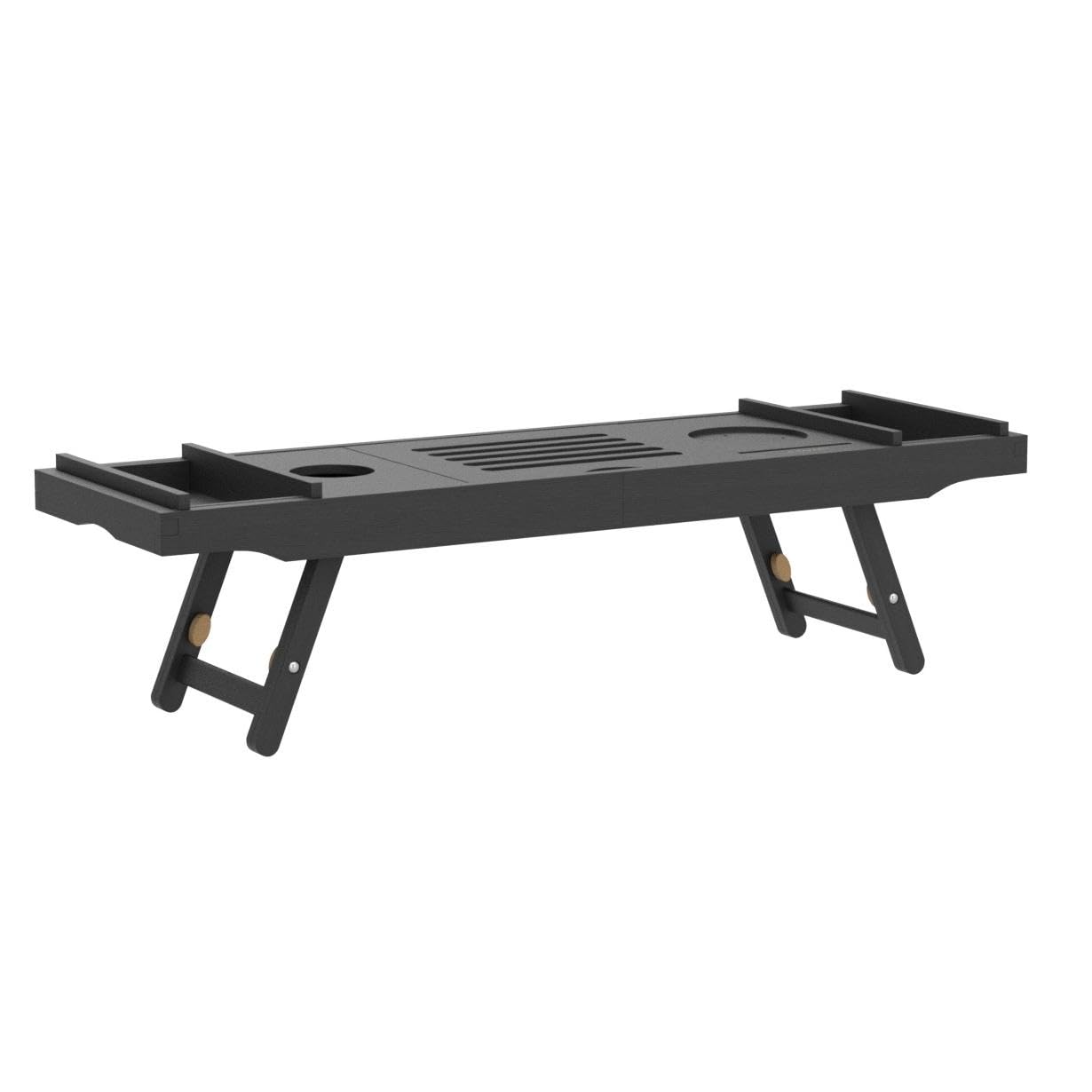 navaris-beauty-badewannenablage-bambus-schwarz-ausziehbar image 4