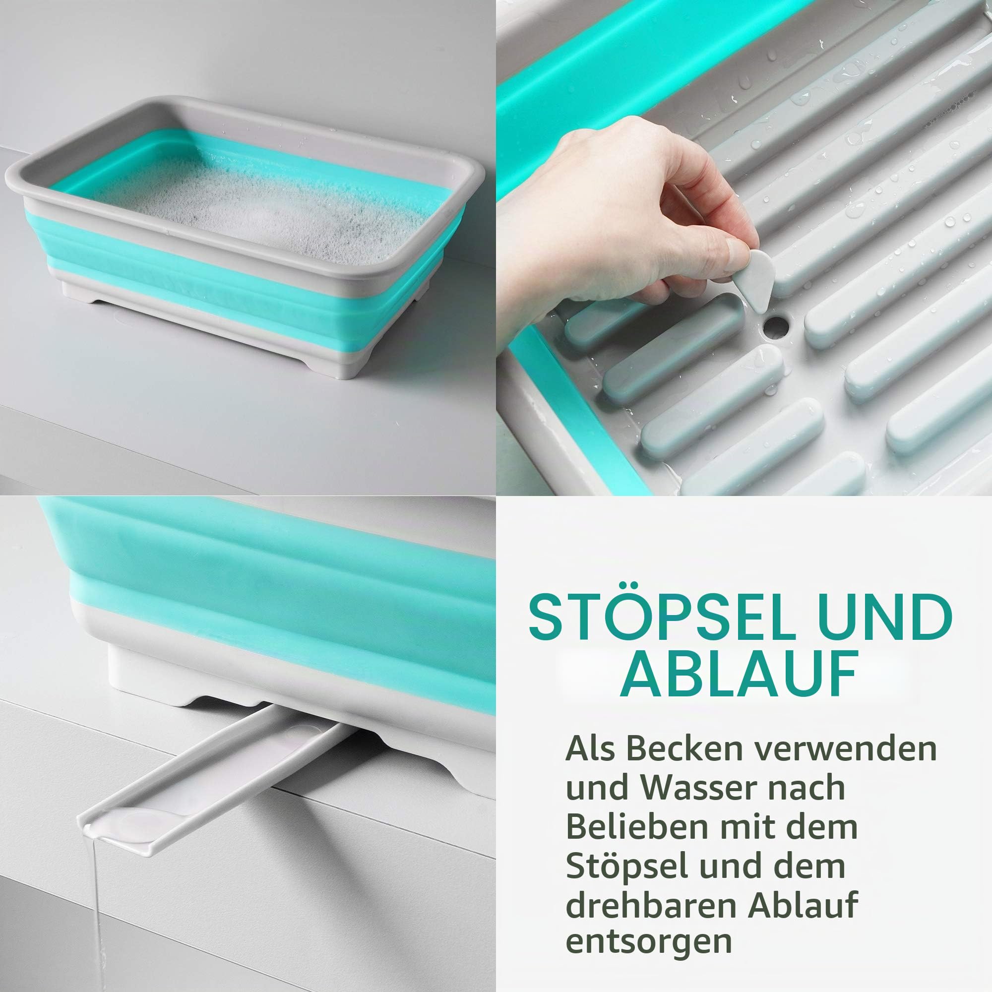 navaris-kitchen-geschirrkorb-faltbar-abtropfgestell-mit-abfluss image 4