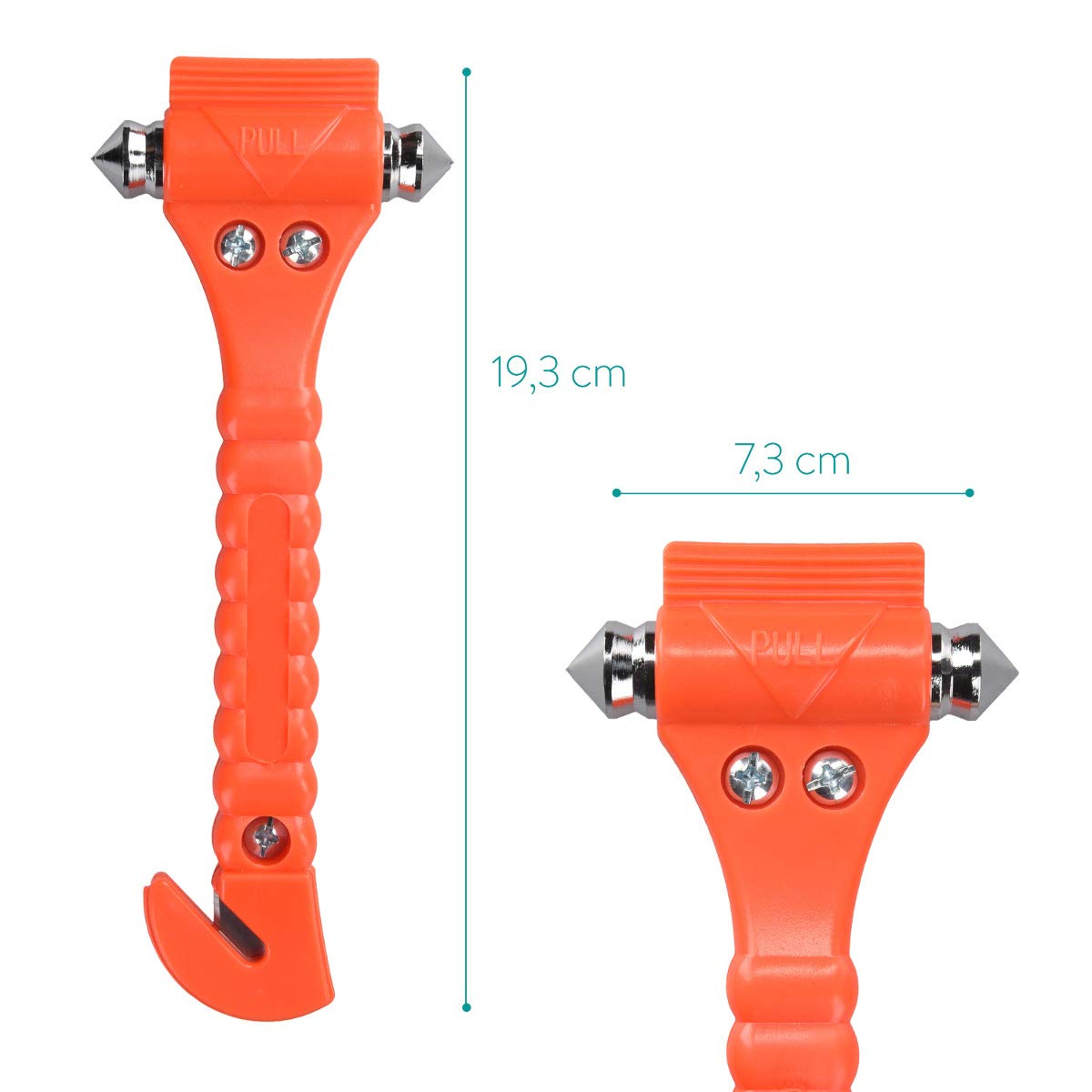 navaris-nothammer-auto-notfallhammer-2er-set-orange-gurtmesser image 4