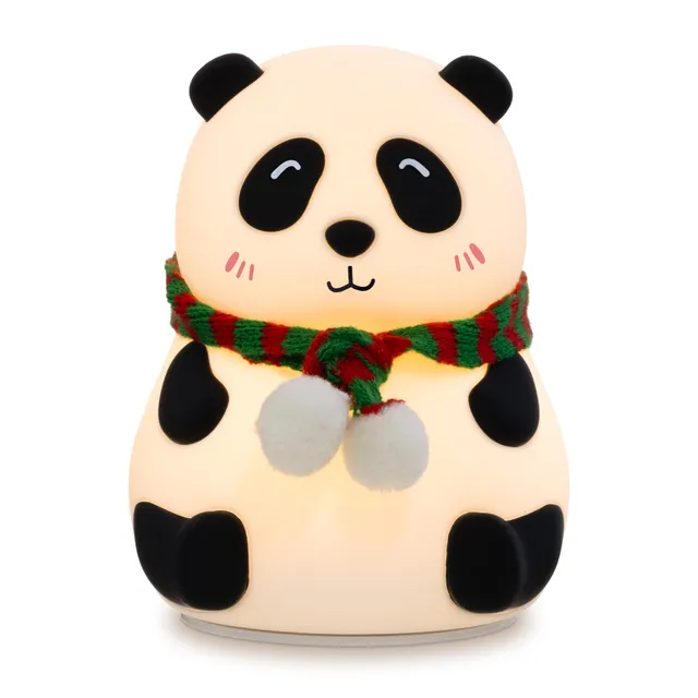 navaris-led-nachtlicht-panda-rgb-silikon-mit-usb-aufladbar image 1