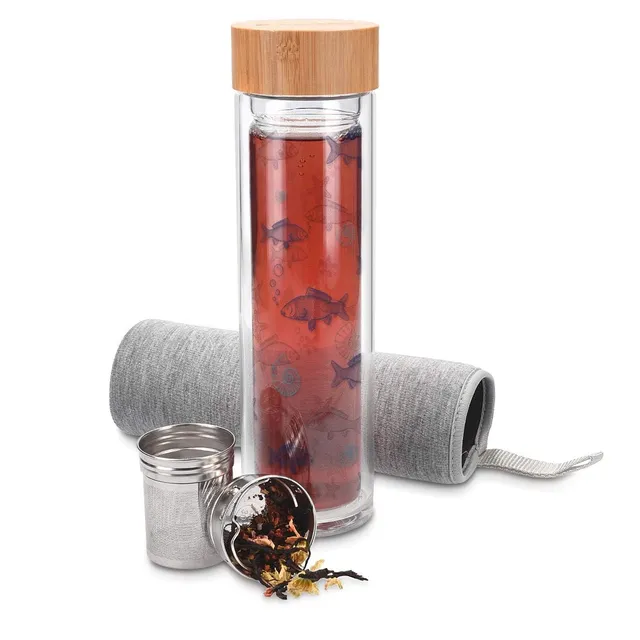 navaris-teeflasche-glas-500-ml-fisch-design-mit-sieb image 1