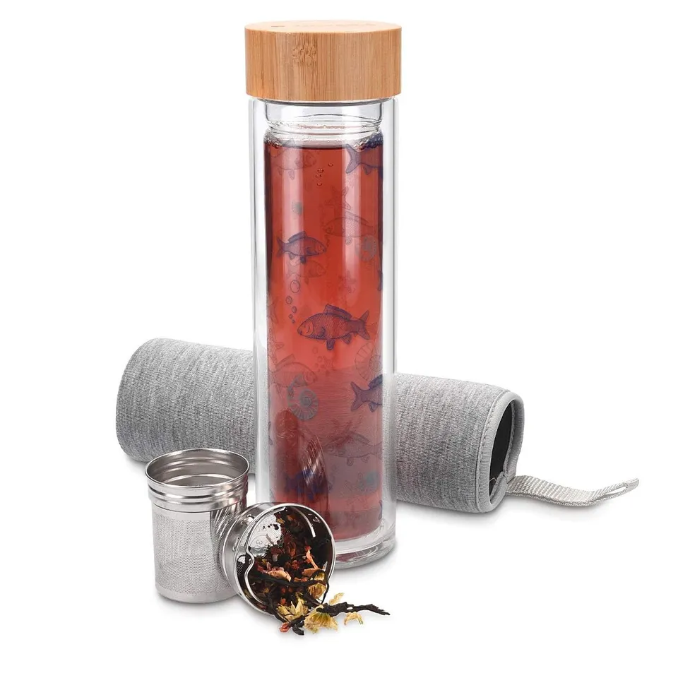 navaris-teeflasche-glas-500-ml-fisch-design-mit-sieb image 1