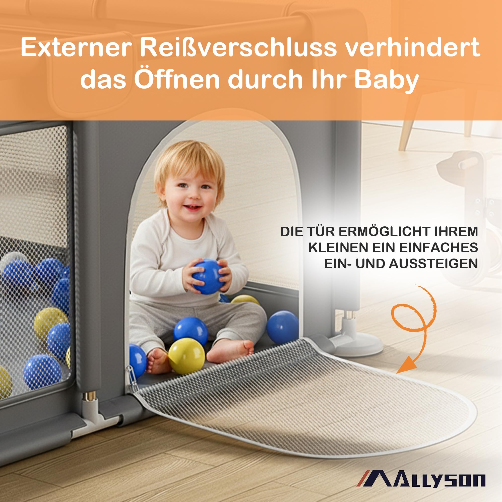 allyson-baby-laufstall-130x130cm-dunkelgrau-matte image 6