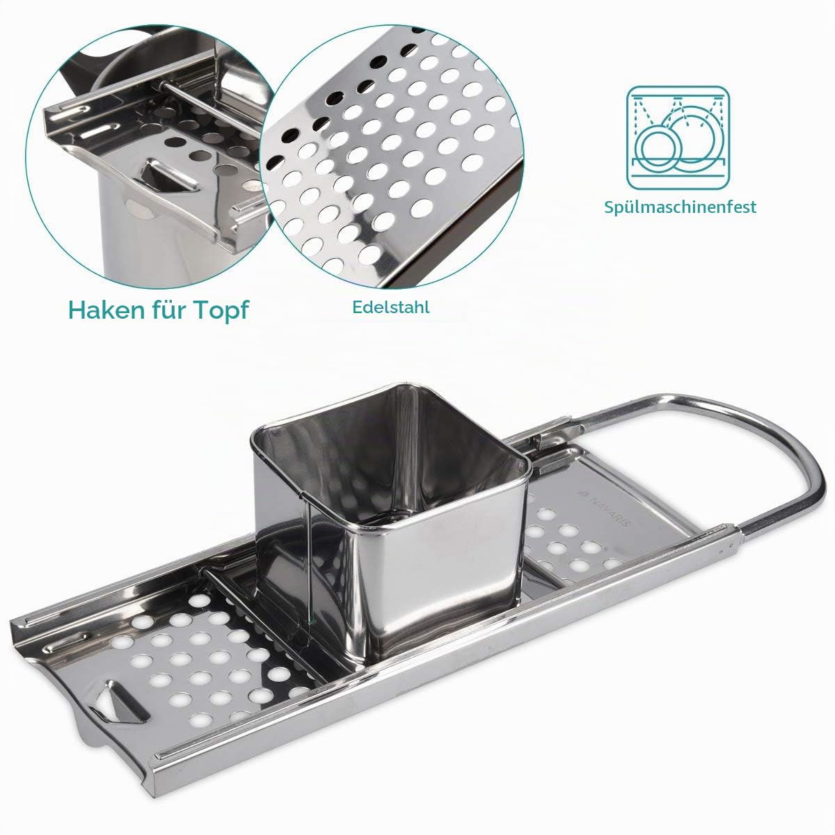navaris-kitchen-sp-tzlehobel-edelstahl-sp-tzlereibe-33cm image 3