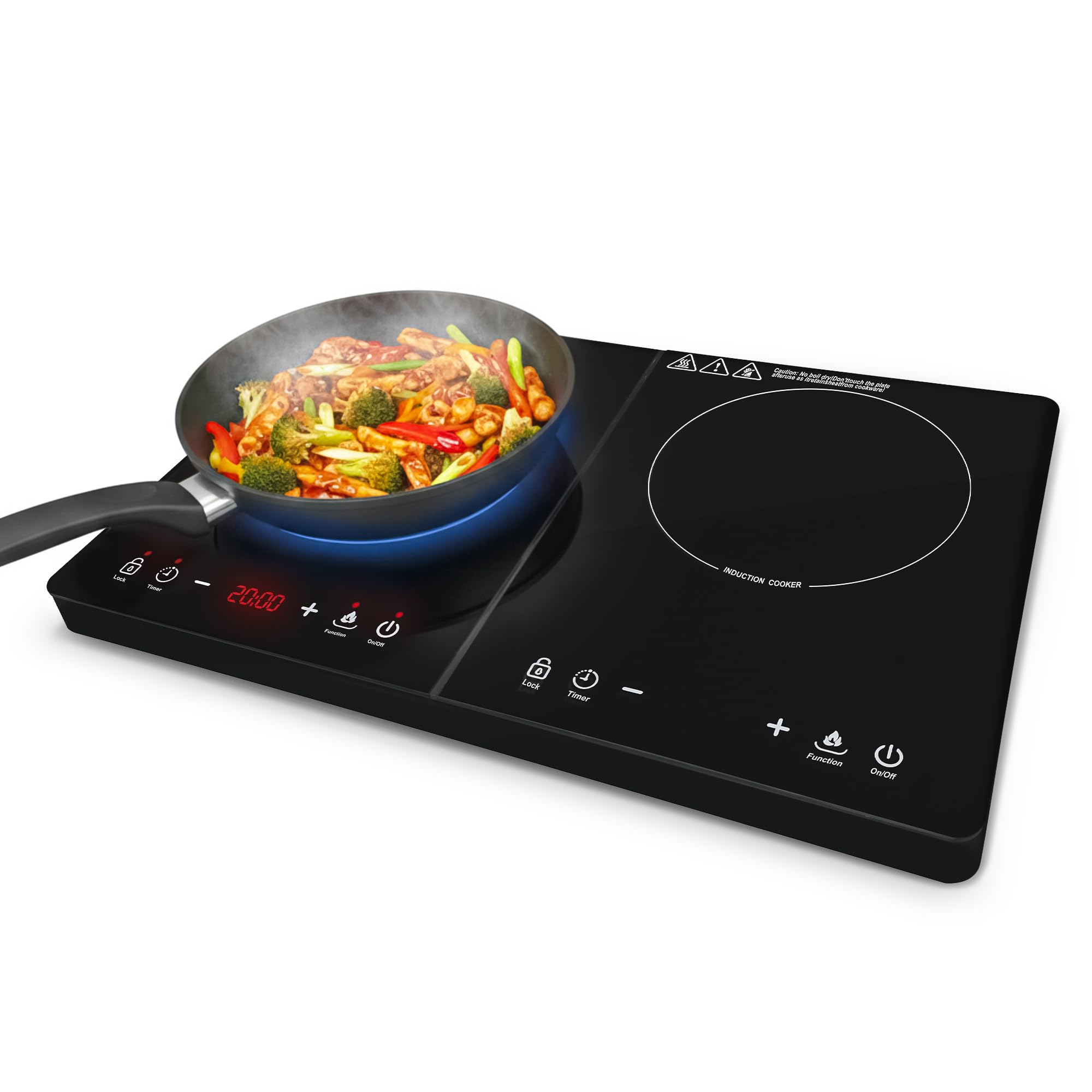 allyson-kitchen-induktionskochfeld-2-platten-3500w-schwarz image 1