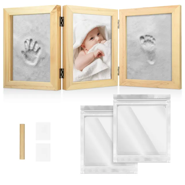 navaris-baby-bilderrahmen-gipsabdruck-kiefer-220x170-mm image 1
