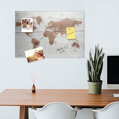 navaris-magnettafel-glas-60x40-weltkarte-memoboard image 8