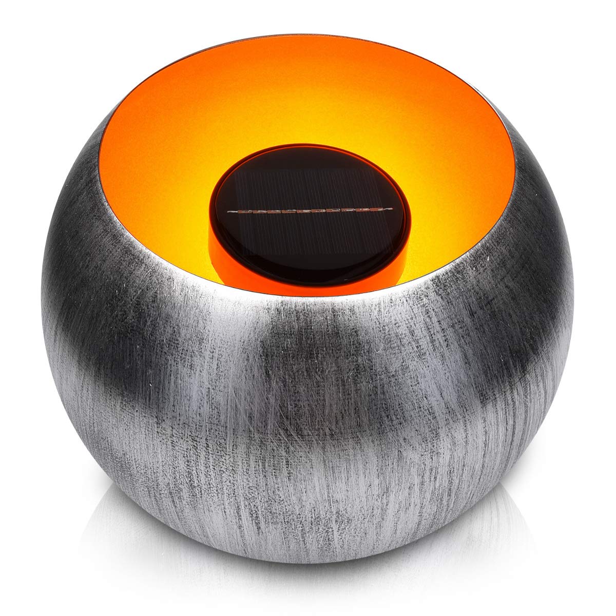 navaris-lighting-led-solar-feuerschale-gartenleuchte-silber-25cm image 7