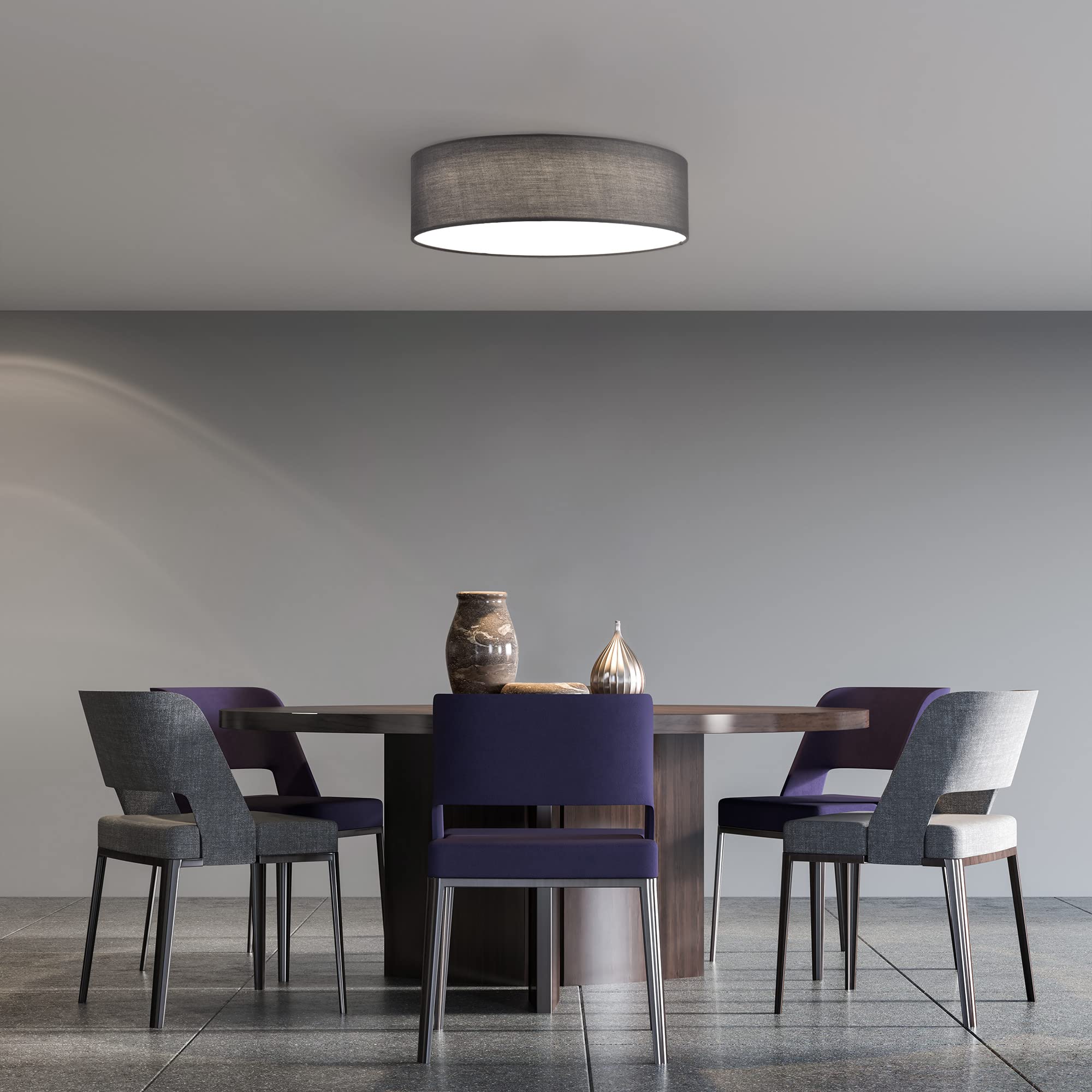 navaris-lighting-led-deckenleuchte-40cm-stoff-dunkelgrau-warmwei image 5