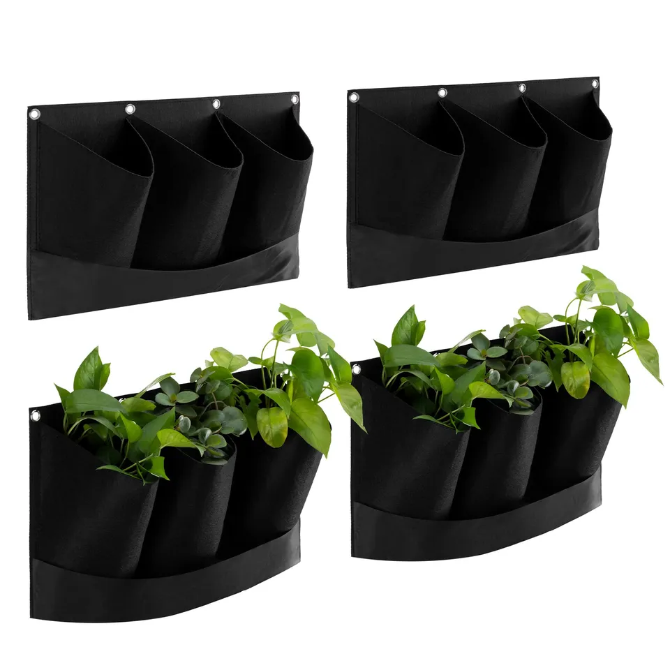 navaris-garden-pflanztaschen-4er-set-filz-12-f-cher image 1