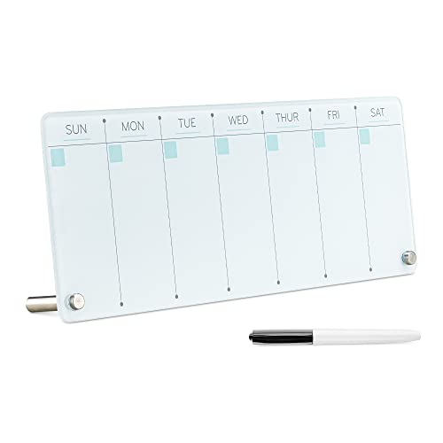 navaris-wochenplaner-glas-abwischbar-40-5cm-mit-marker image 8