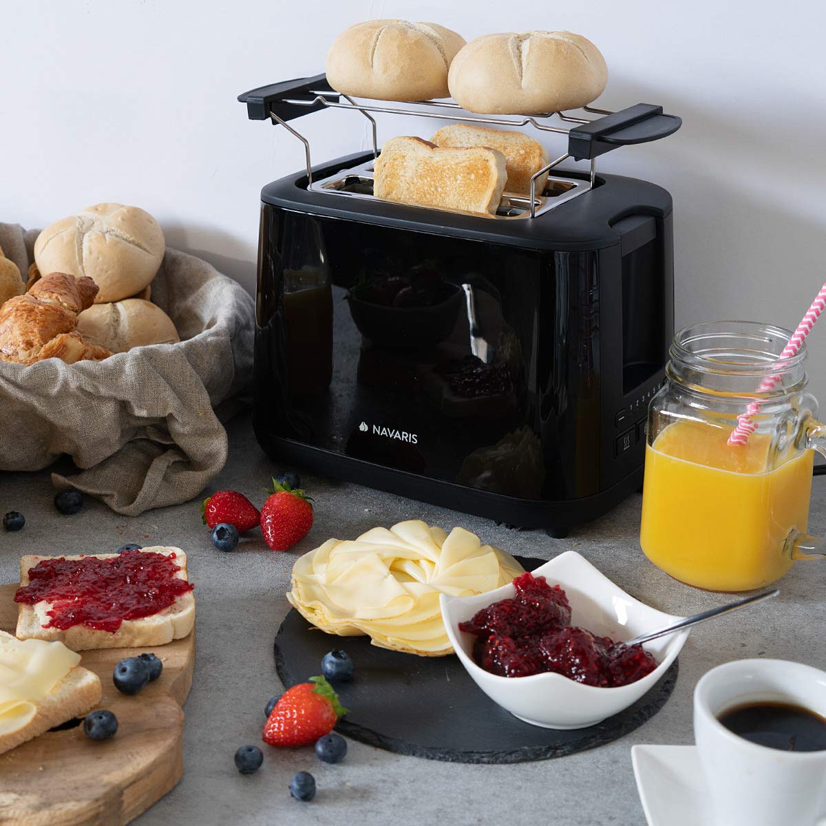 navaris-toaster-doppelschlitz-schwarz-1000w-6-stufen image 5