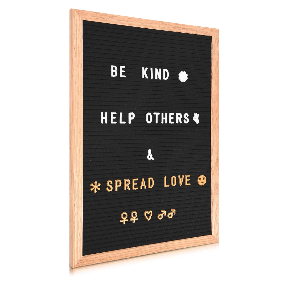 navaris-letter-board-filz-42x30cm-schwarz-eichenrahmen image 8
