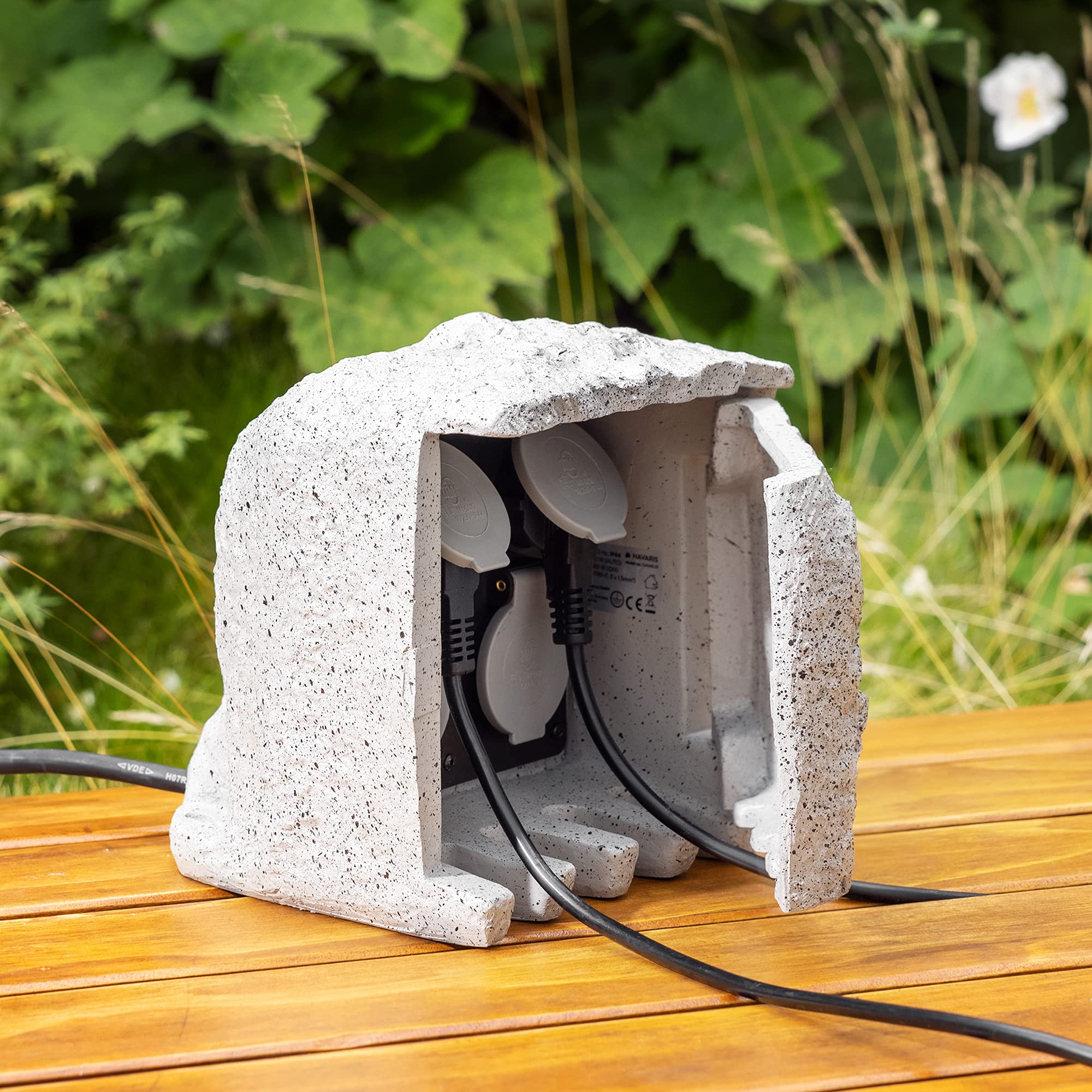 navaris-garten-steckdose-steinoptik-4-fach-ip44-3680w image 4