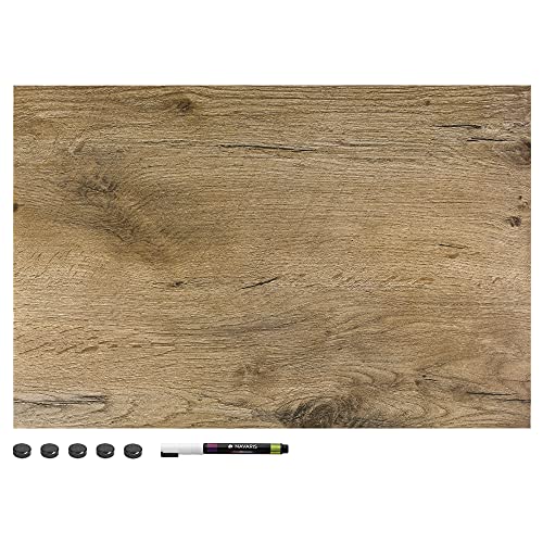 navaris-magnettafel-magnetboard-60x40-whiteboard-holzoptik image 8