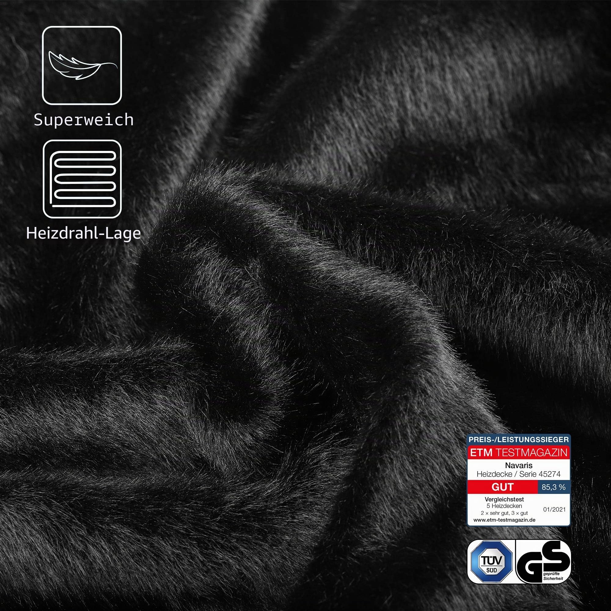 navaris-heizdecke-xxl-180x130cm-schwarz-grau-3-stufen image 3