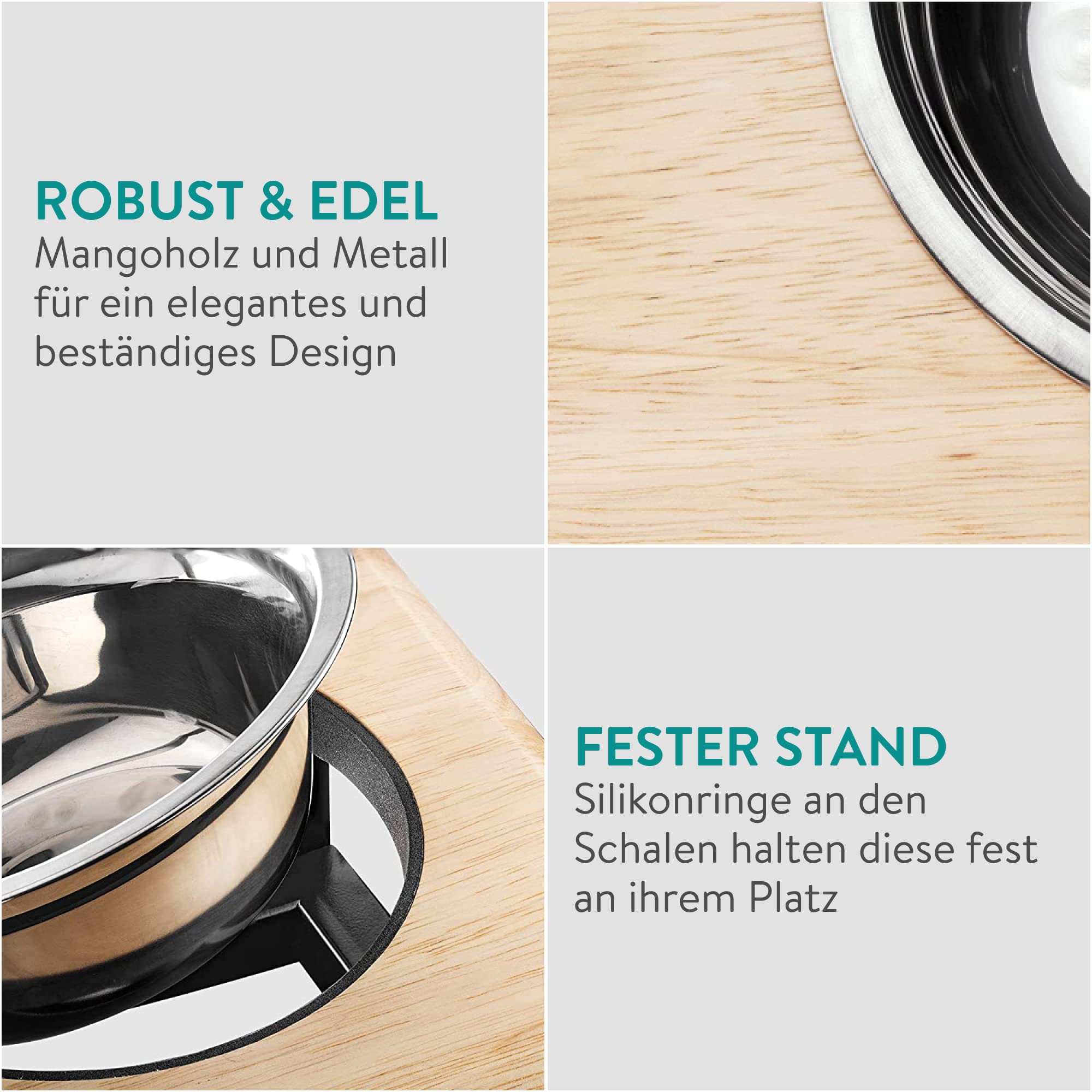 navaris-animals-futterbar-h-henverstellbar-hundenapf-edelstahl-2x-450-ml image 3