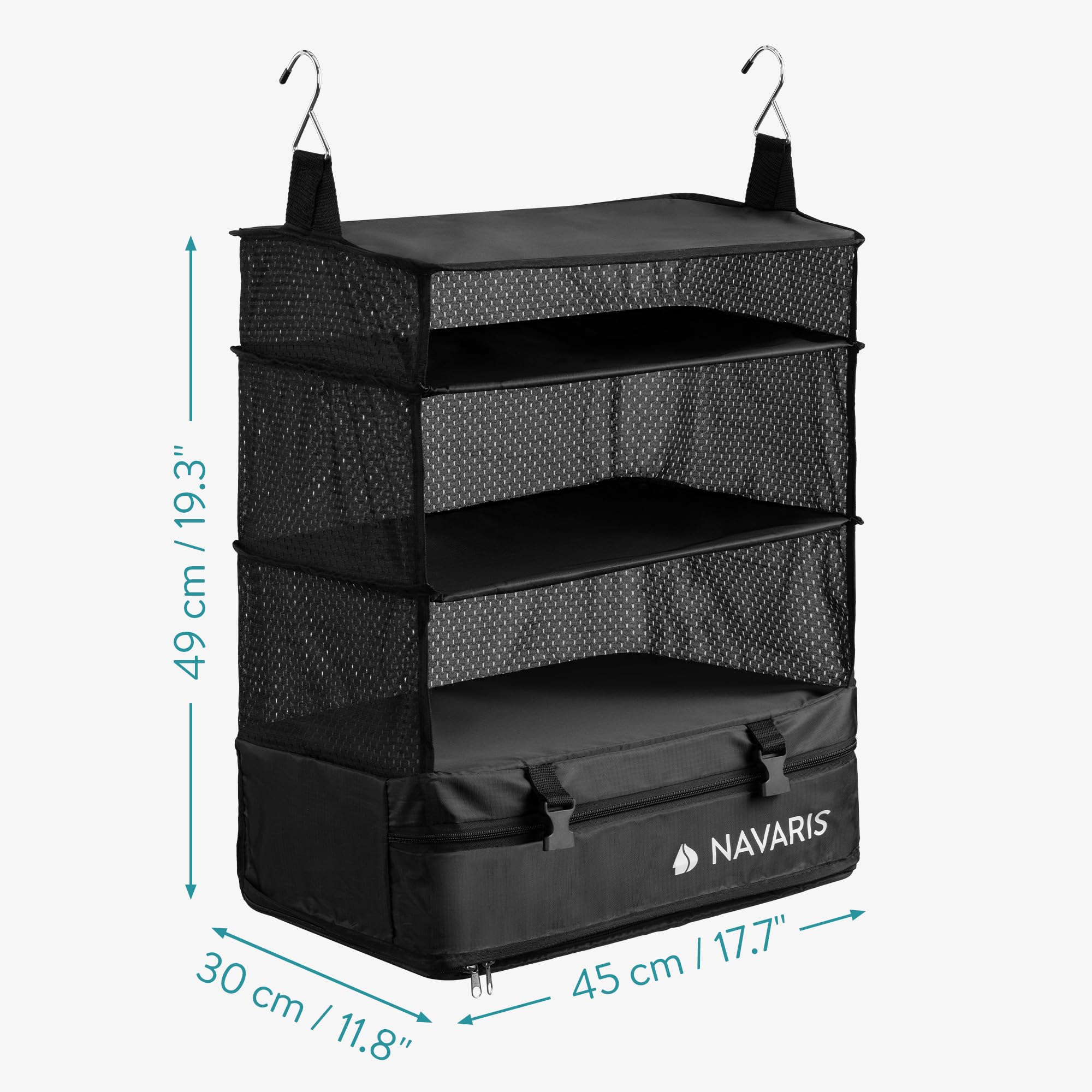 navaris-koffer-organizer-h-ngend-faltbar-schwarz-nylon image 5