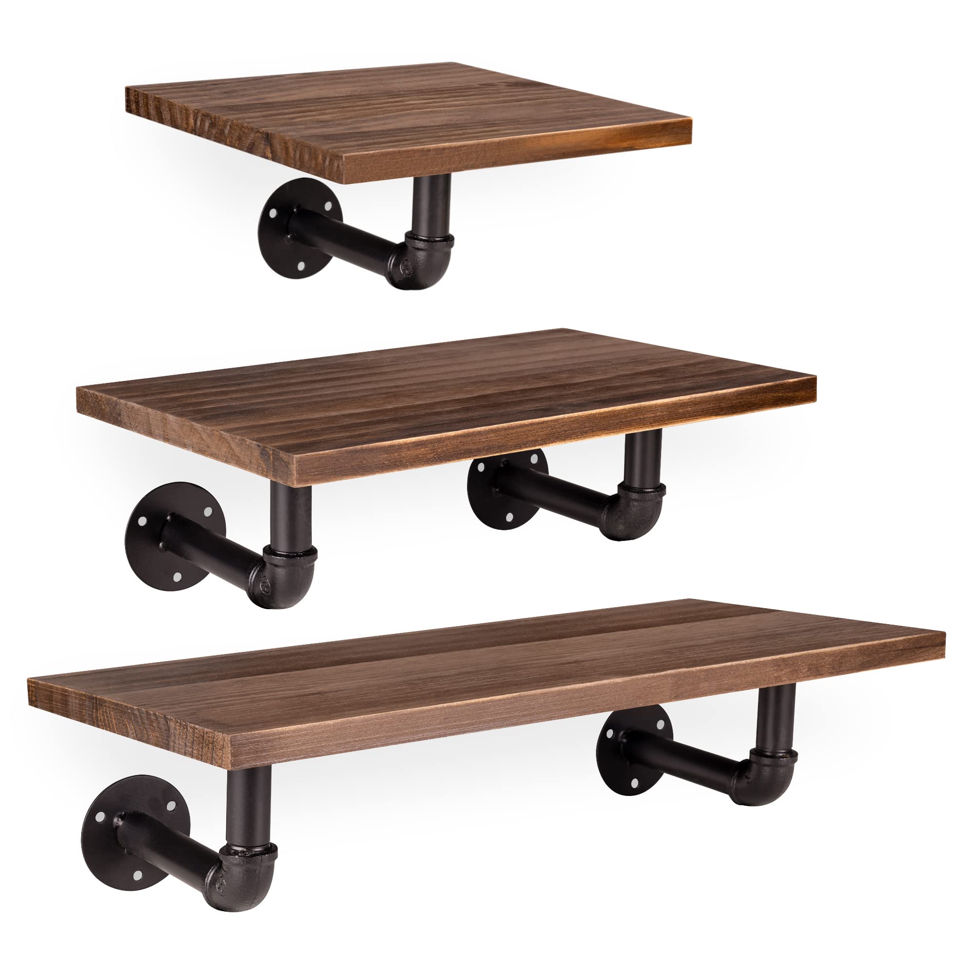 navaris-wandregal-holz-metall-3er-set-schweberegal-kiefer image 1