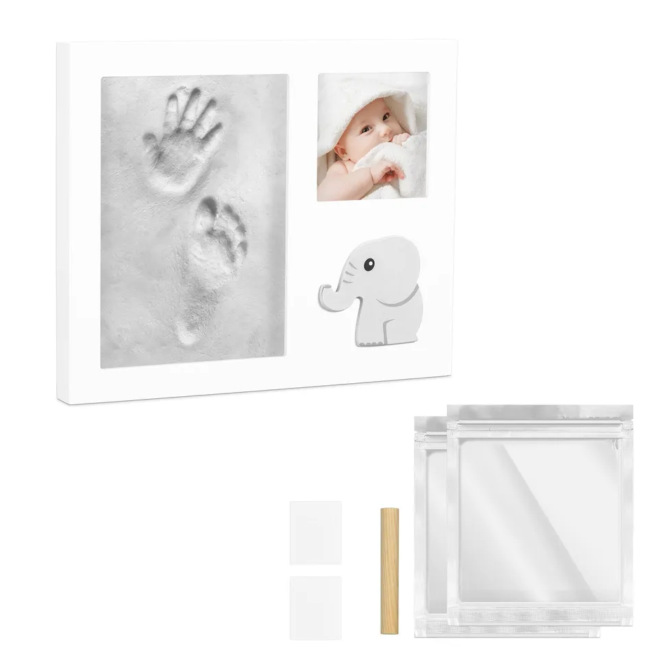 navaris-baby-bilderrahmen-handabdruck-elefant-26-5-cm image 1