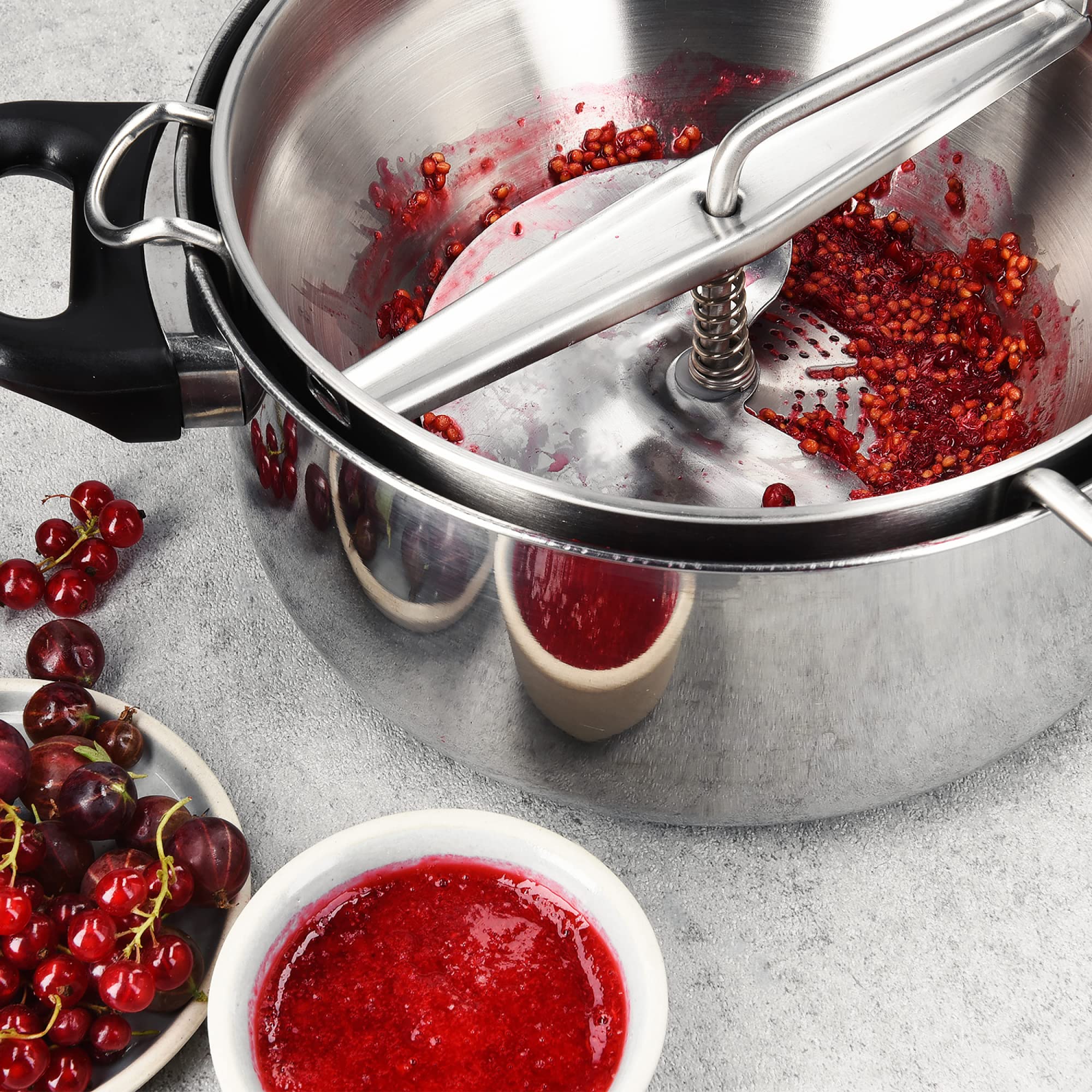 navaris-kitchen-passierm-hle-edelstahl-mit-3-eins-tzen image 5