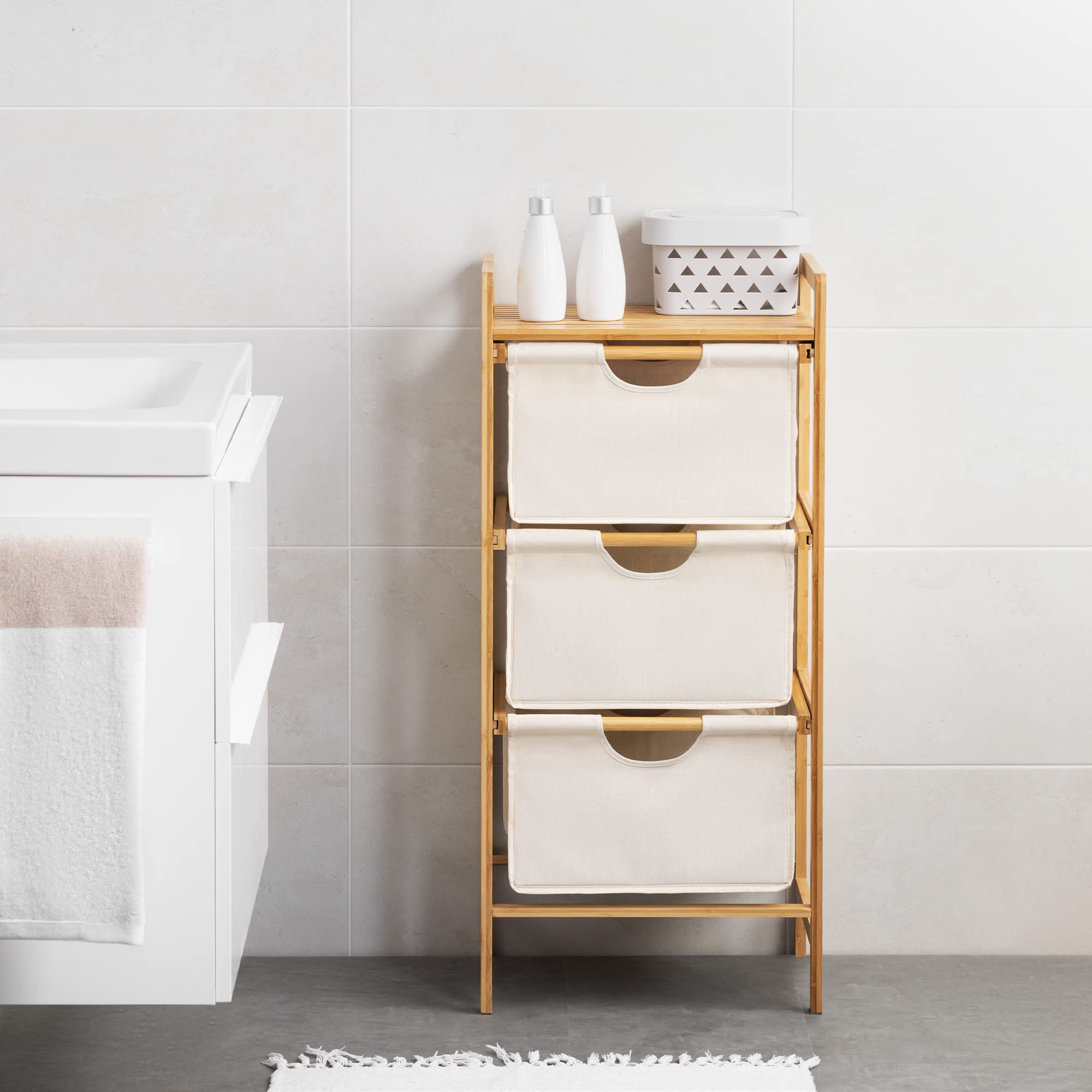 navaris-living-badregal-bambus-w-schekorb-96x44x33cm-wei-3-f-cher image 2