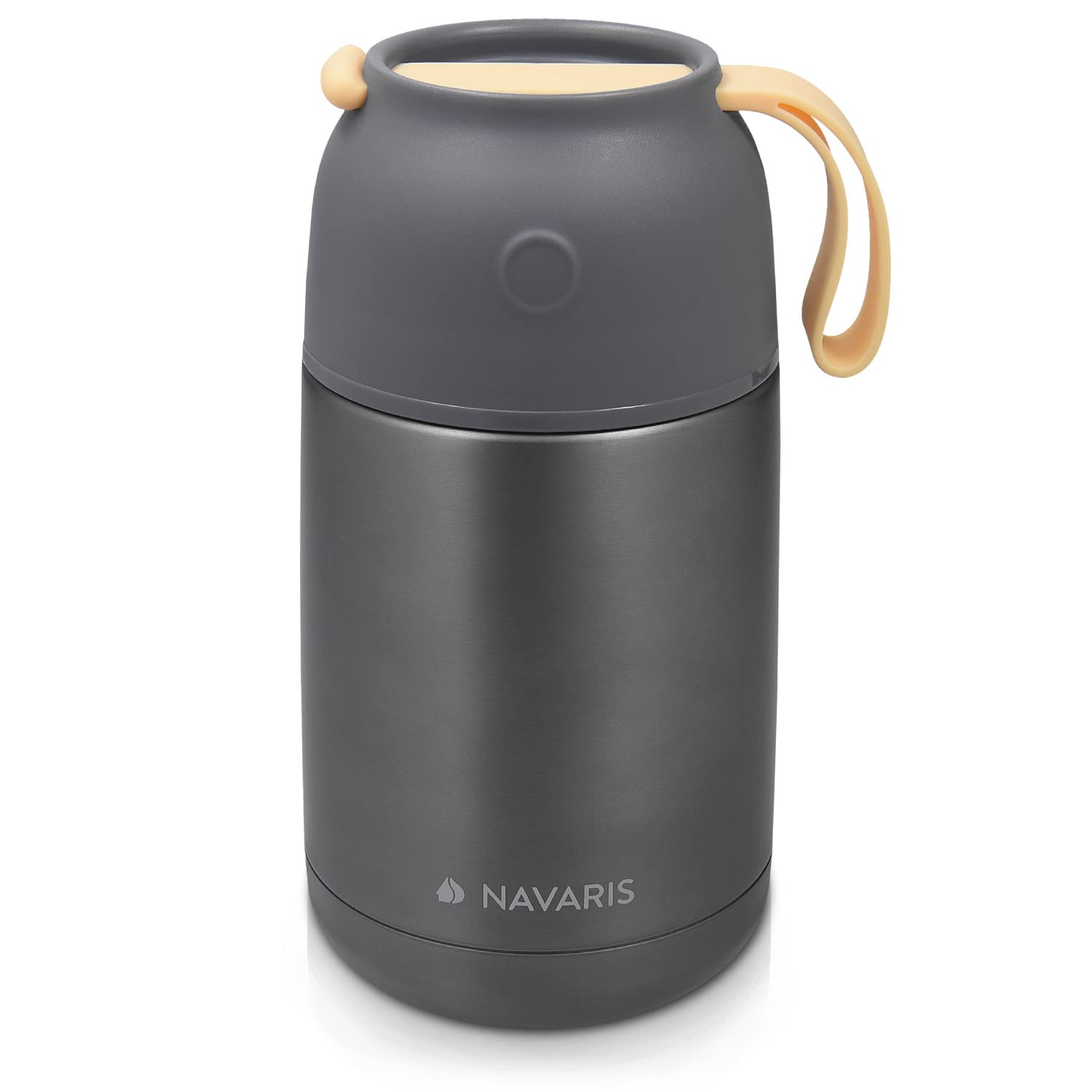navaris-kitchen-thermobeh-lter-650ml-edelstahl-grau image 1