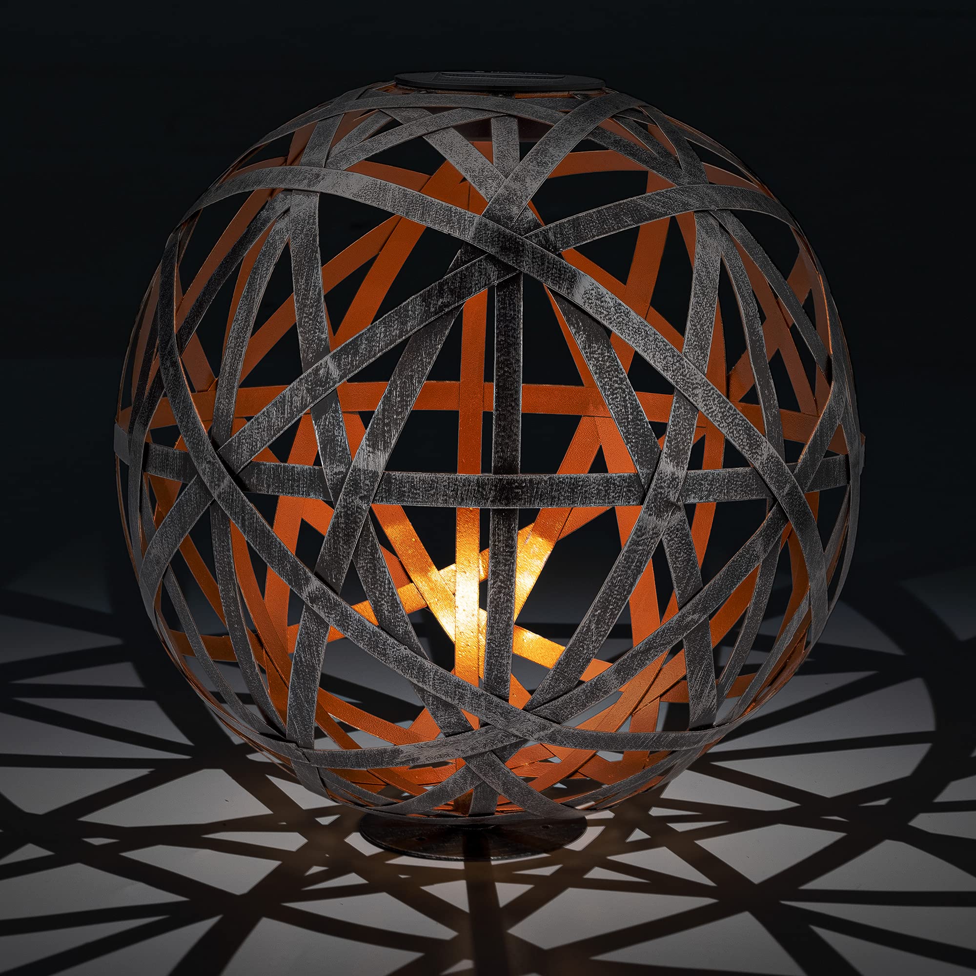 navaris-lighting-led-solarkugel-30-cm-silber-metall-mit-erdspie image 8