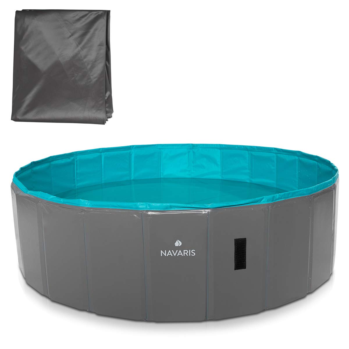 navaris-animals-hundepool-faltbar-120x30-grau-petrol-l image 7