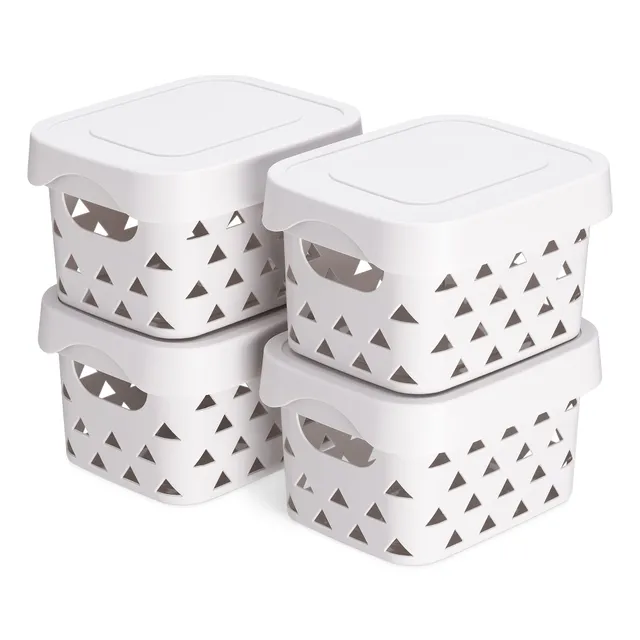 navaris-living-aufbewahrungsbox-4er-set-grau-mit-deckel image 1