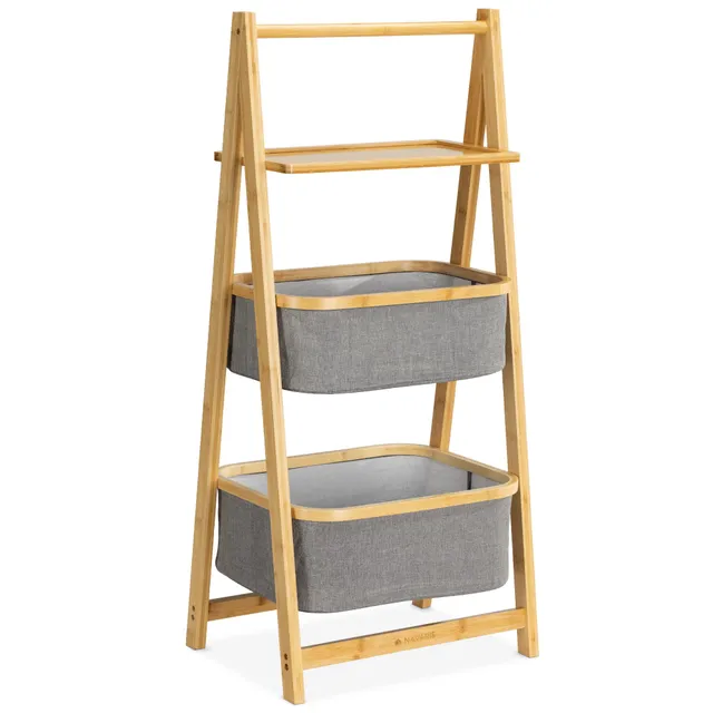 navaris-living-bambusregal-99x44x33-cm-mit-2-k-rben image 1