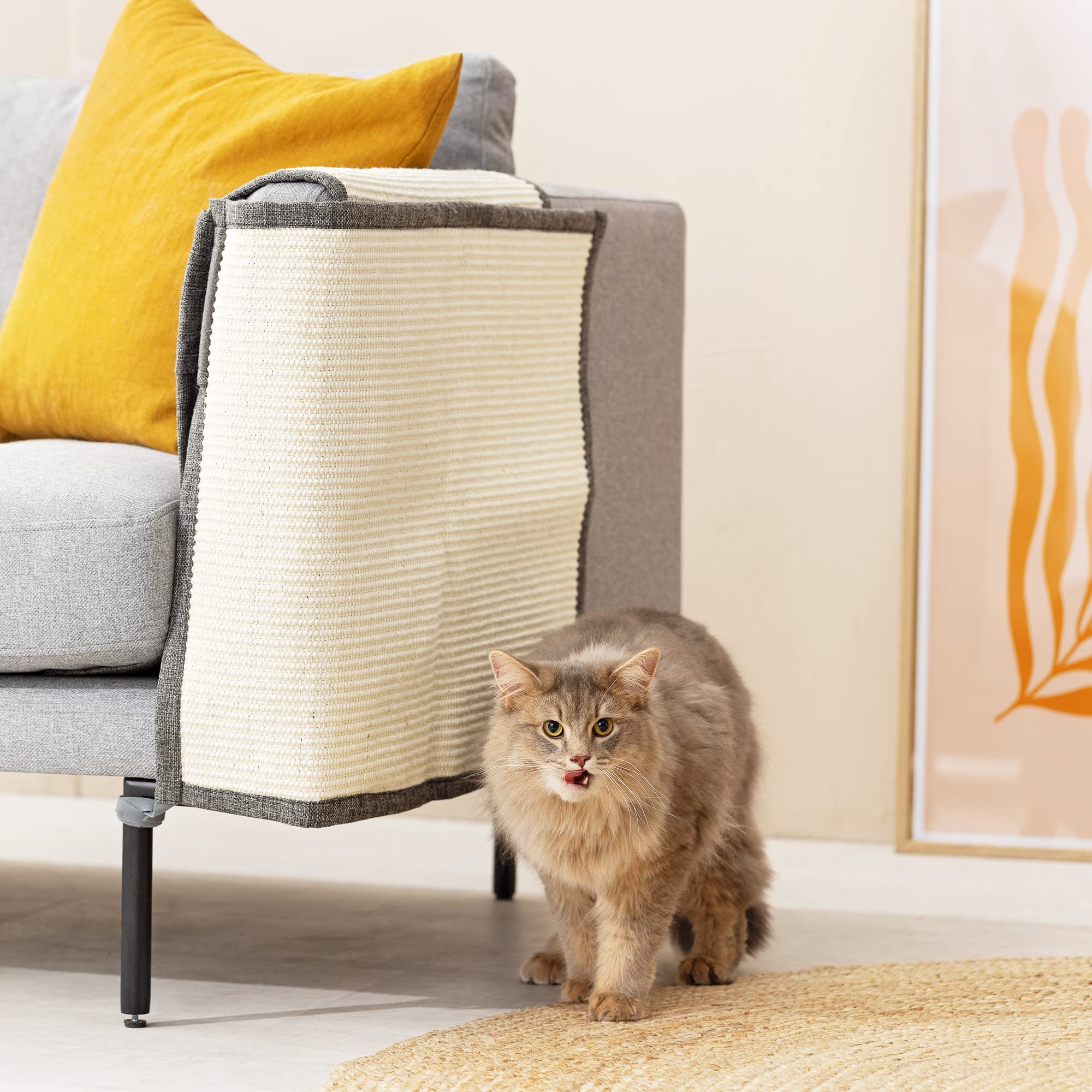 navaris-kratzmatte-katze-sisal-kratzschutz-sofa-links image 6