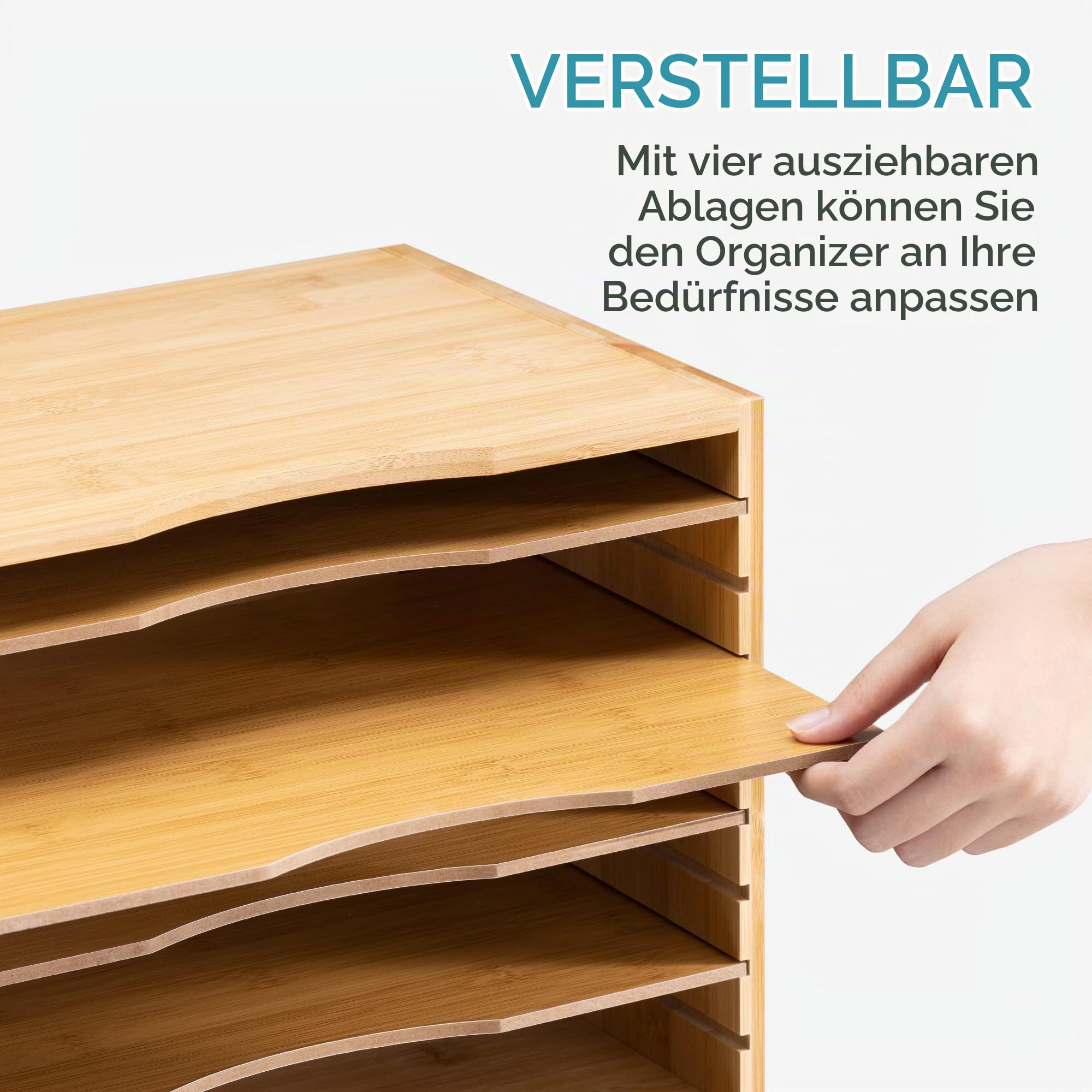 navaris-dokumentenablage-bambus-5-f-cher-33x26cm image 4