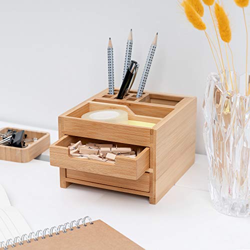 navaris-bambus-schreibtisch-organizer-klein-stiftehalter image 8