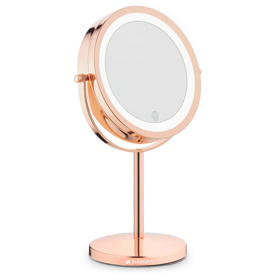 navaris-lighting-kosmetikspiegel-led-5fach-kupfer image 1