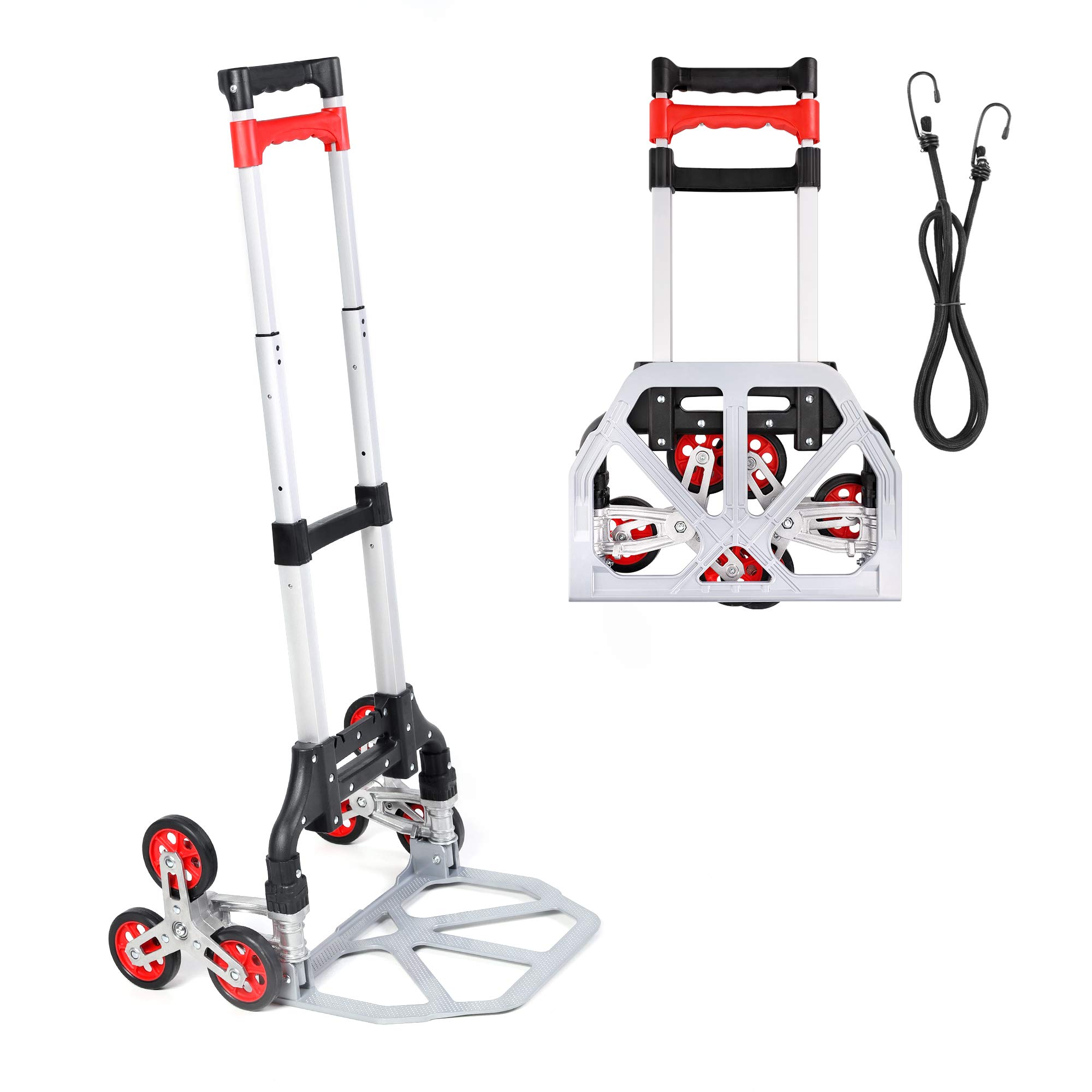 navaris-sackkarre-faltbar-alu-treppensteiger-70-kg-mit-gurt image 1