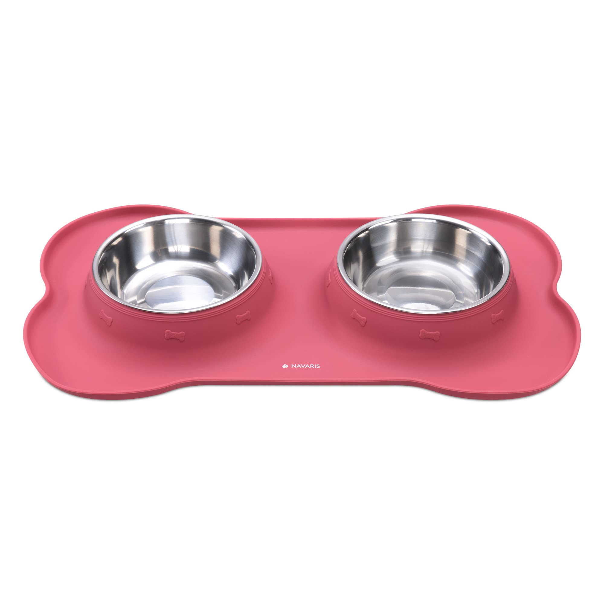 navaris-animals-fressnapf-set-edelstahl-2x400ml-silikonmatte image 7