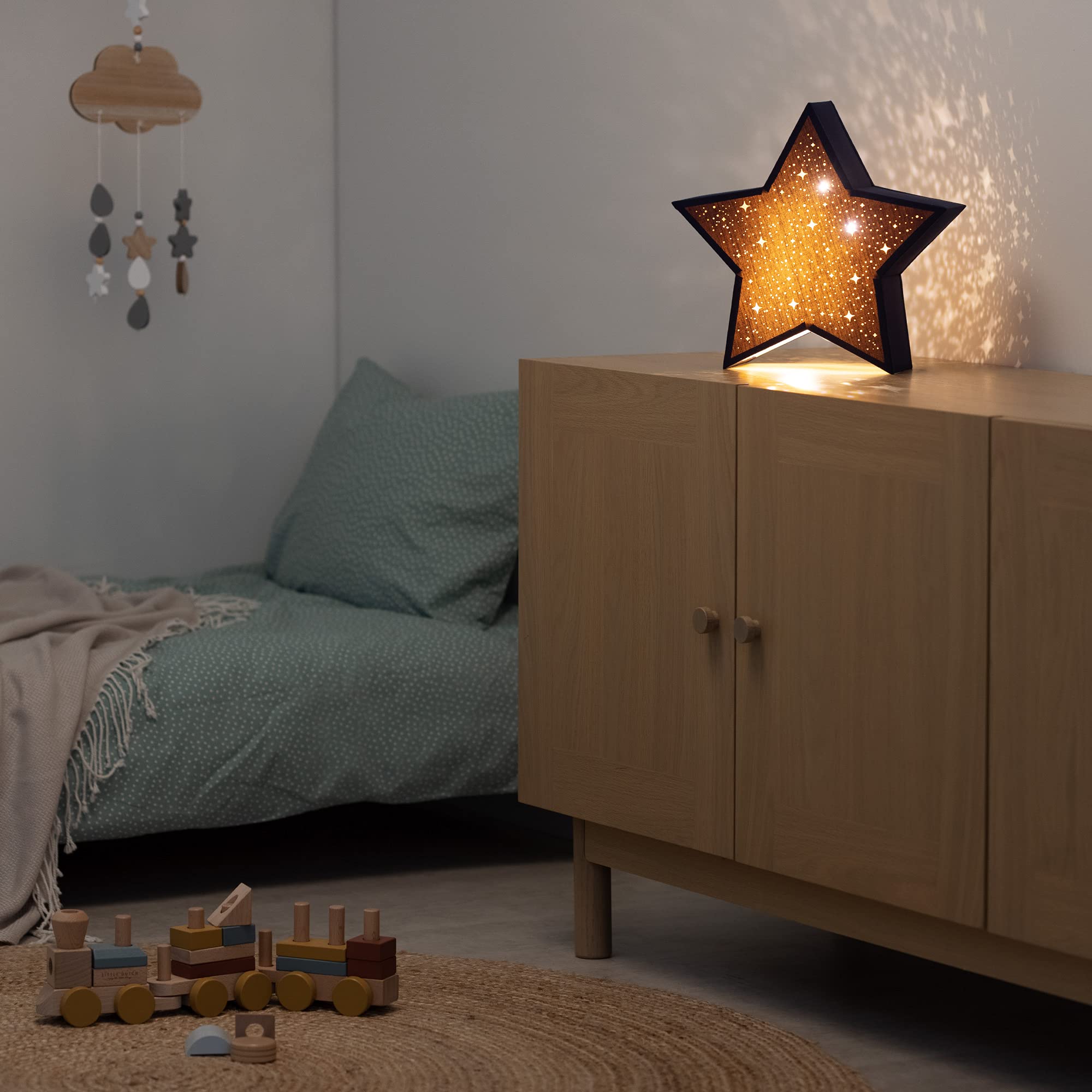 navaris-lighting-led-leuchtstern-warmwei-dunkelblau image 2