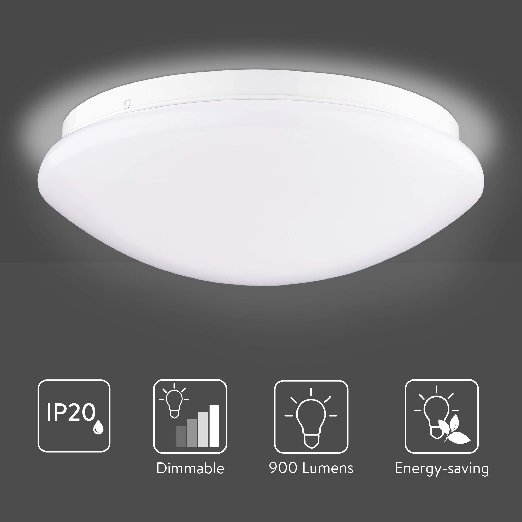 navaris-lighting-led-deckenleuchte-milchglas-12w-26-cm-dimmbar image 4