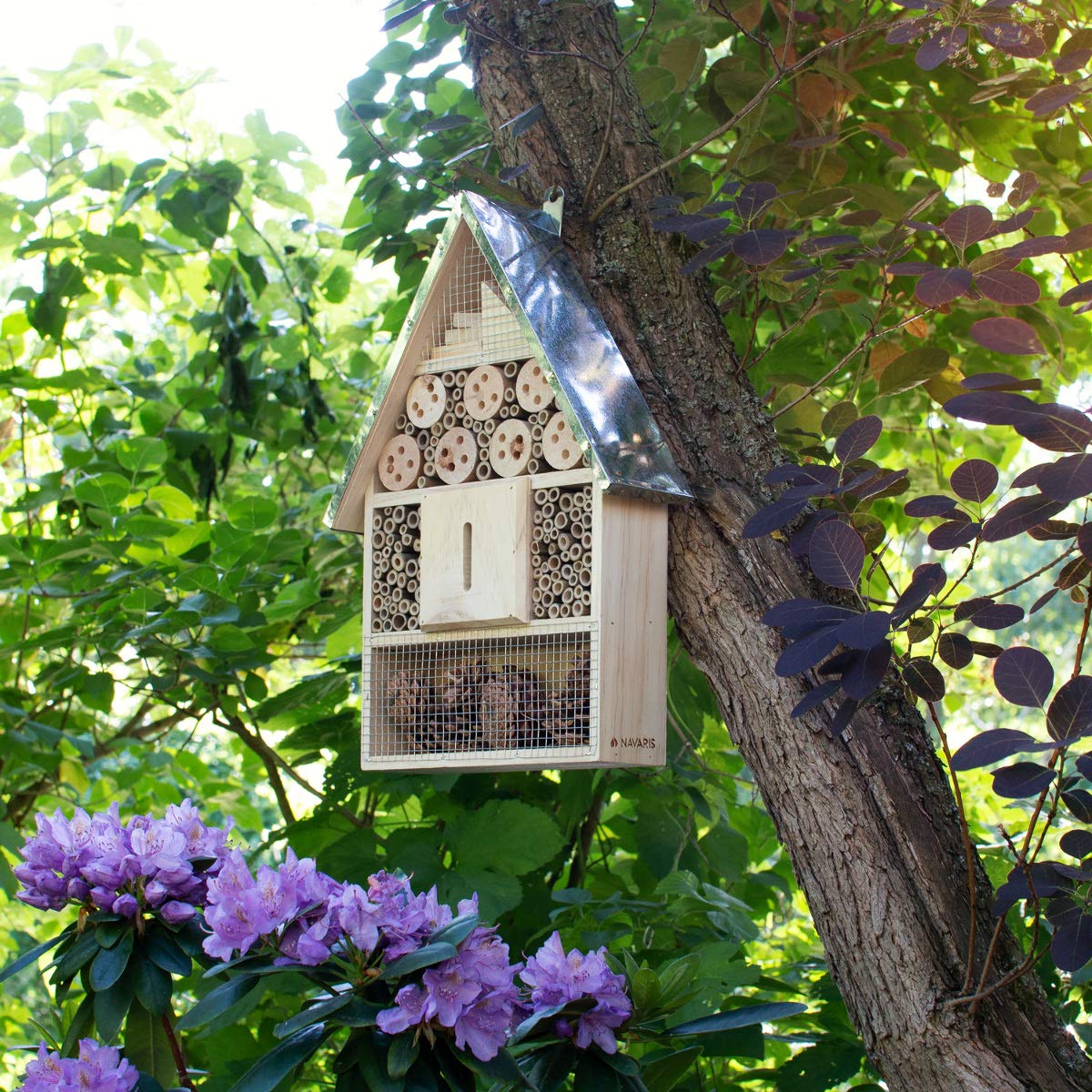 navaris-garden-insektenhotel-holz-xl-23x40cm-natur image 2