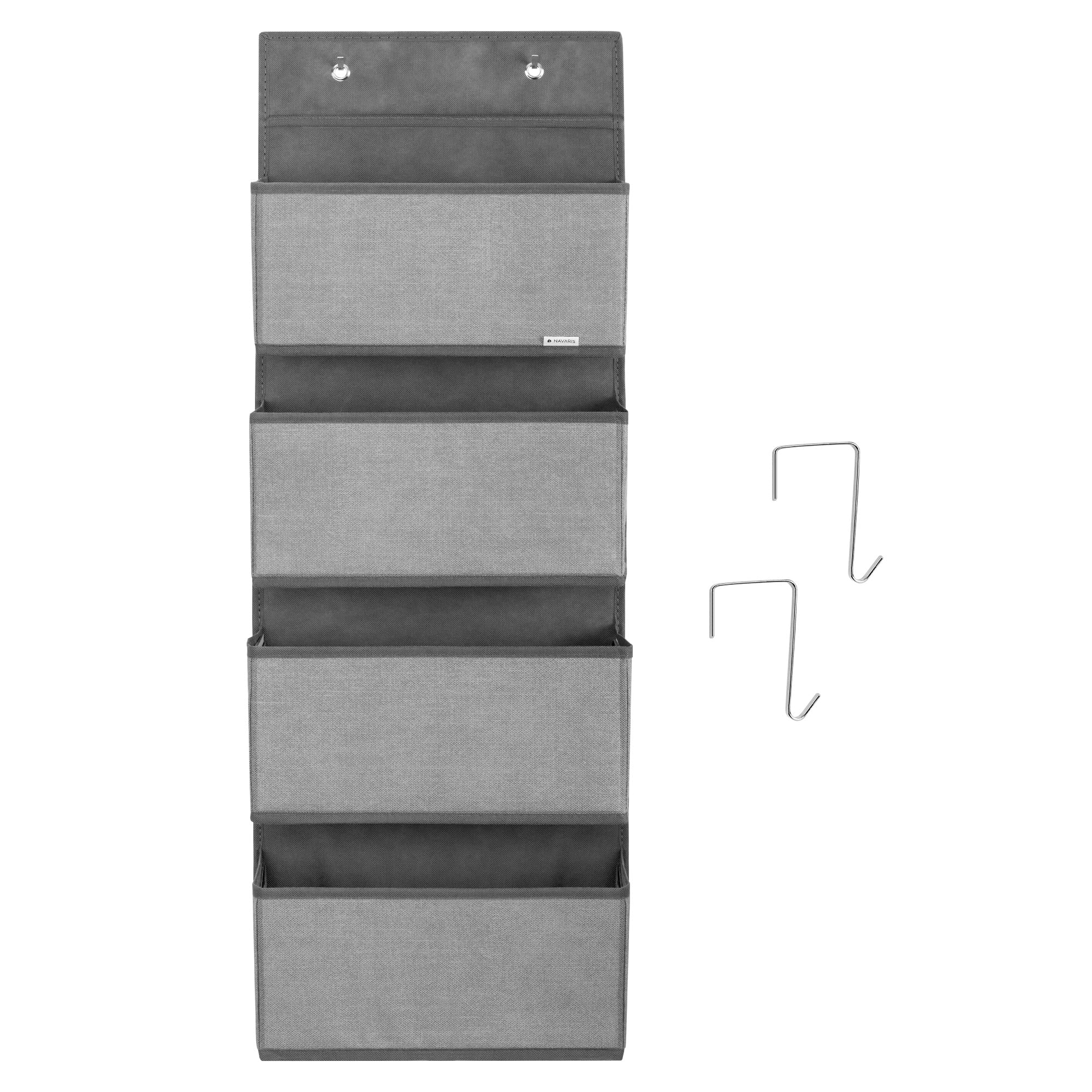 navaris-h-ngeregal-h-ngeorganizer-4-f-cher-grau-f-r-t-r image 7