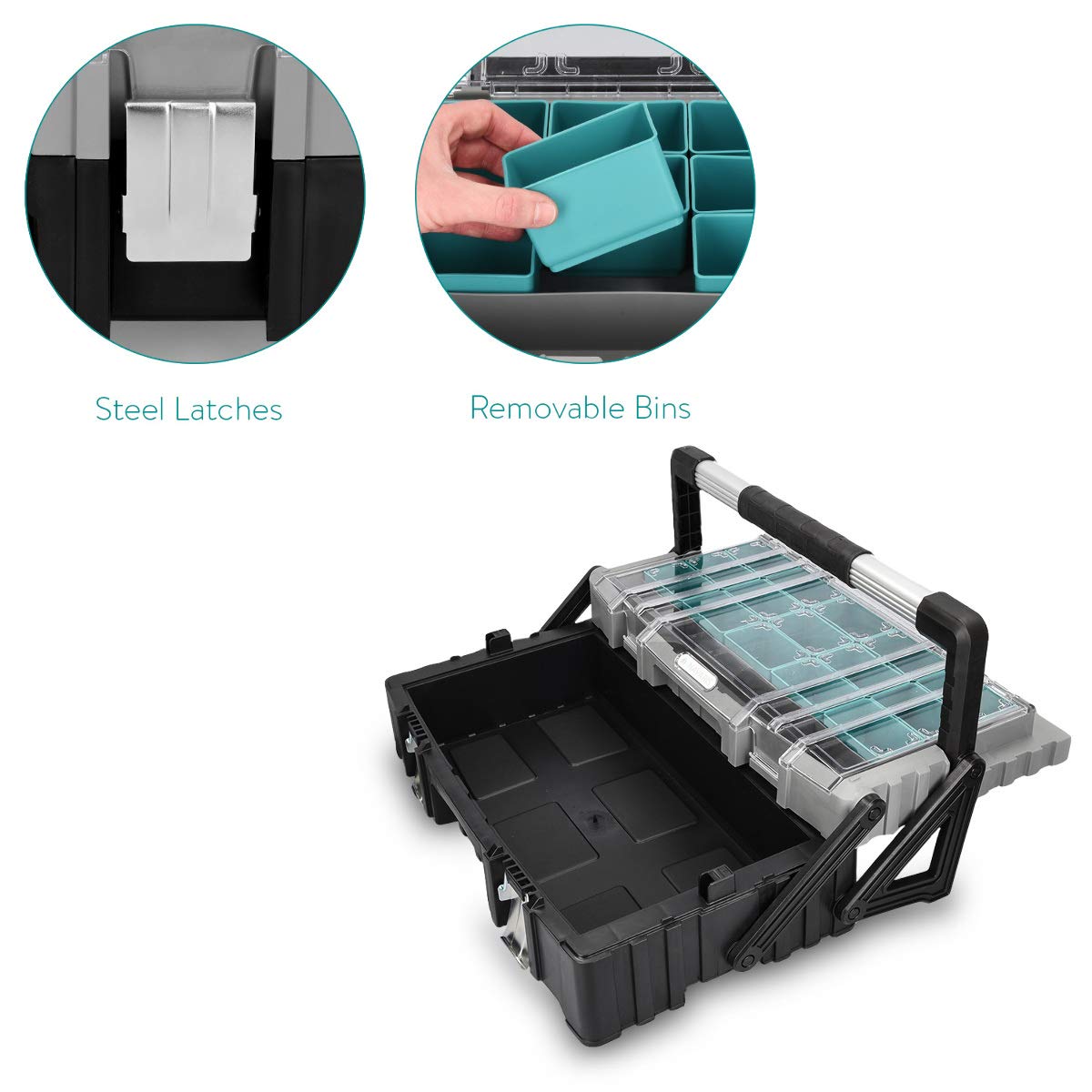 navaris-travel-werkzeugkoffer-leer-22-zoll-56cm-mit-15-f-chern image 3