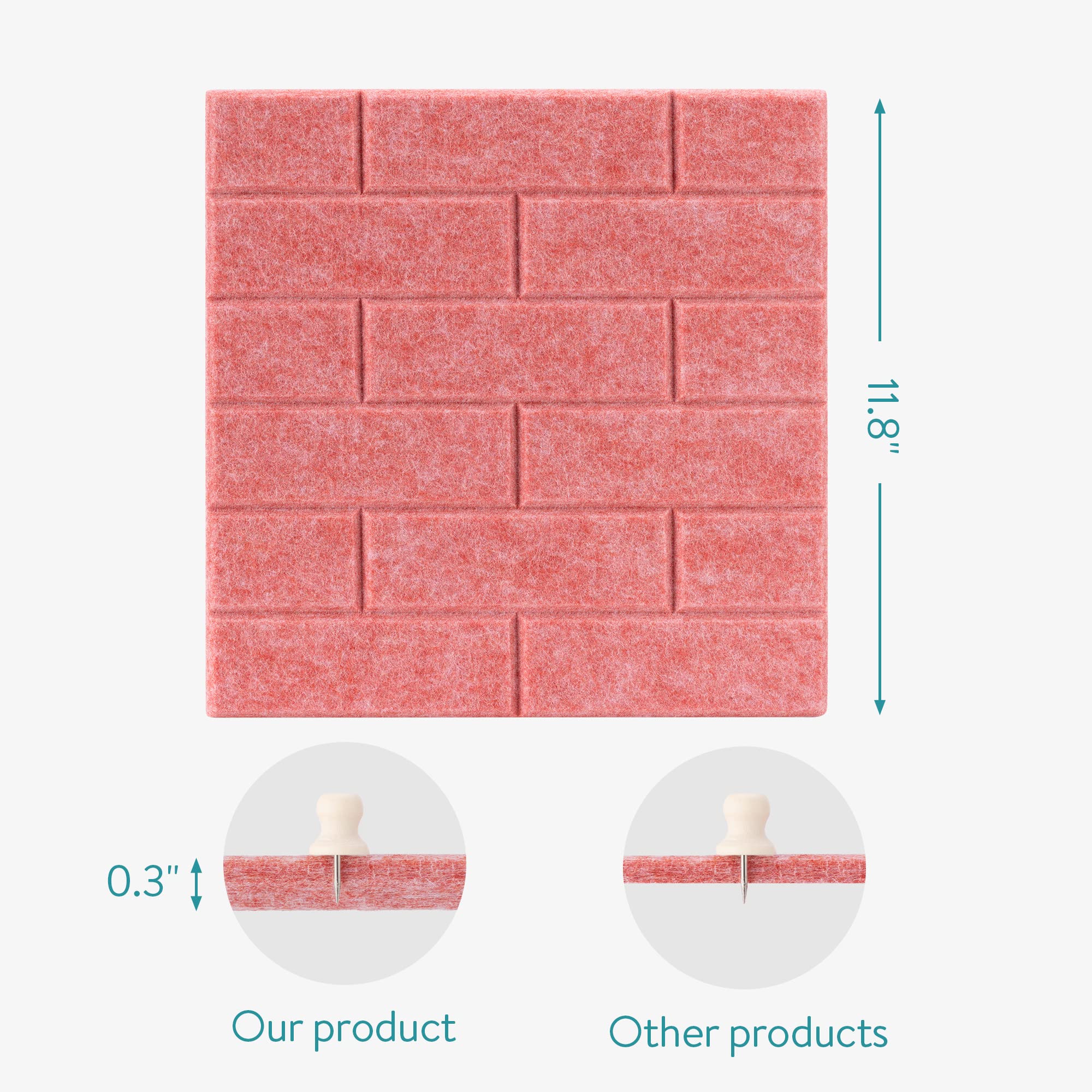navaris-filz-memoboards-6er-set-30x30-cm-korallenrosa image 5